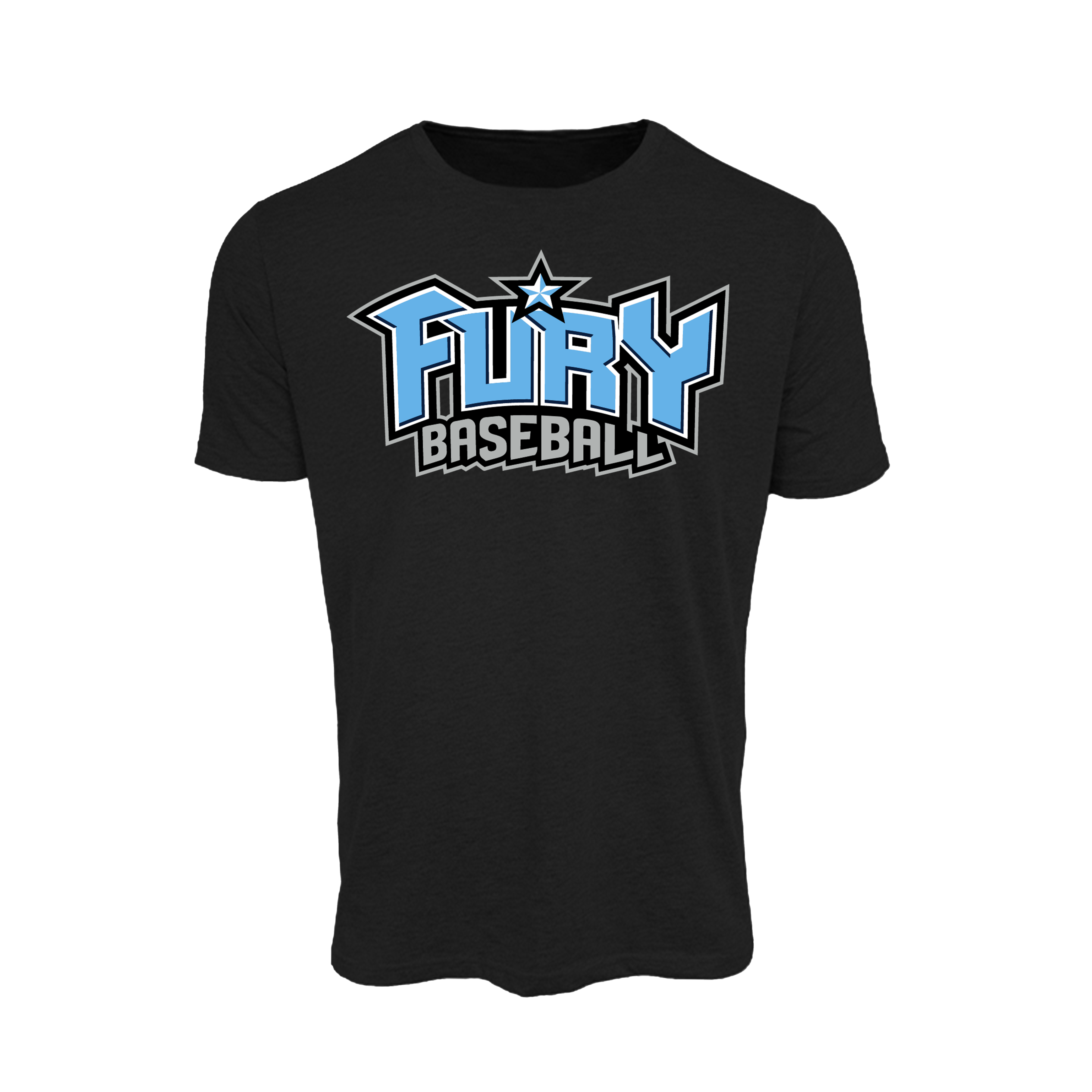 TP FURY (Tasker) Baseball- T Shirt 3 (Black)
