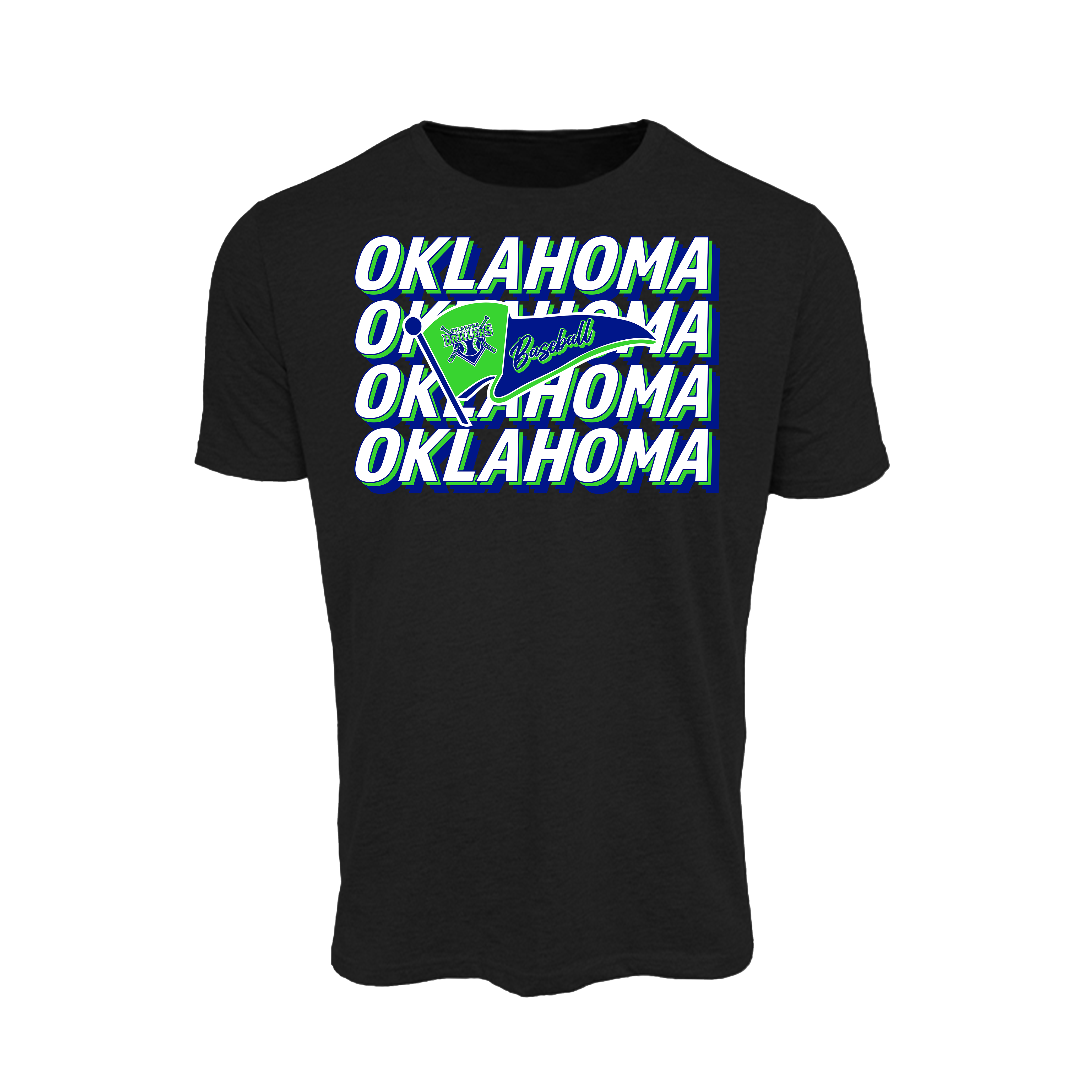 Oklahoma Diamond Drillers Baseball (Miller)- T Shirt 3 (Black)