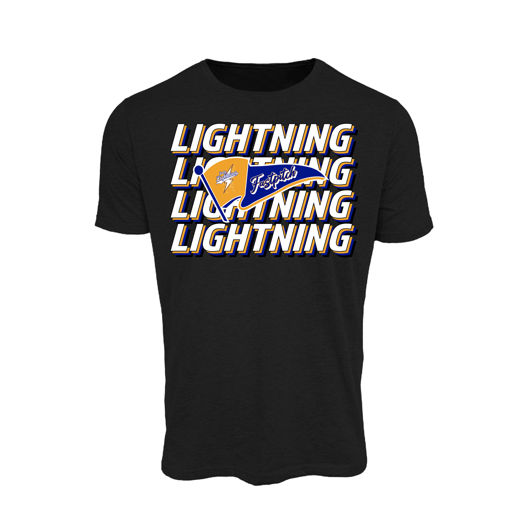 Lady Lightning Fastpitch (Vernon)- T Shirt 3 (Black)