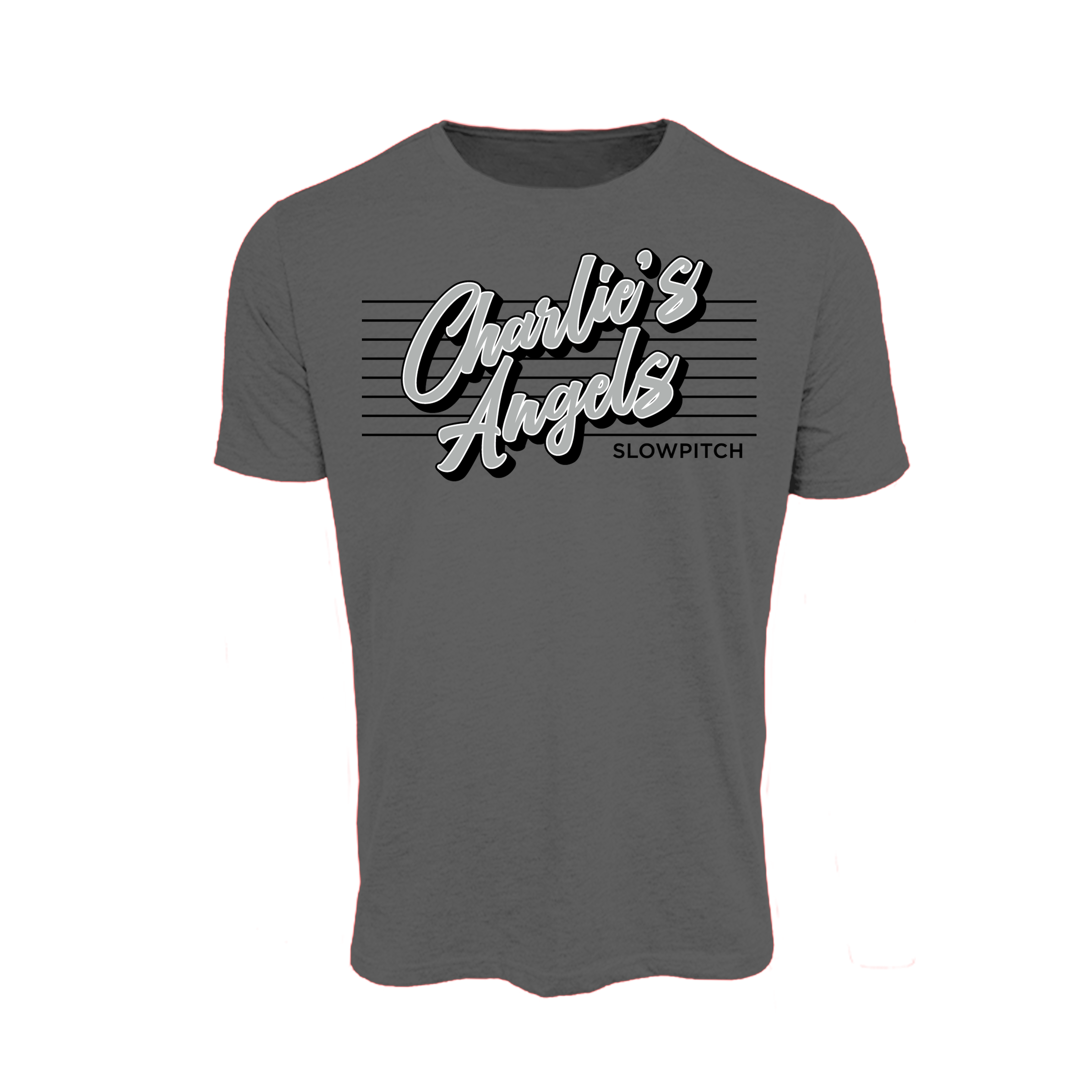 Charlie's Angels (Arnold) Slowpitch- T Shirt 3 (Charcoal)