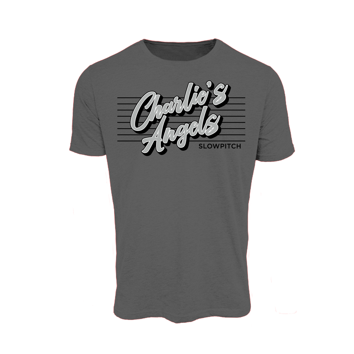 Charlie's Angels (Arnold) Slowpitch- T Shirt 3 (Charcoal)