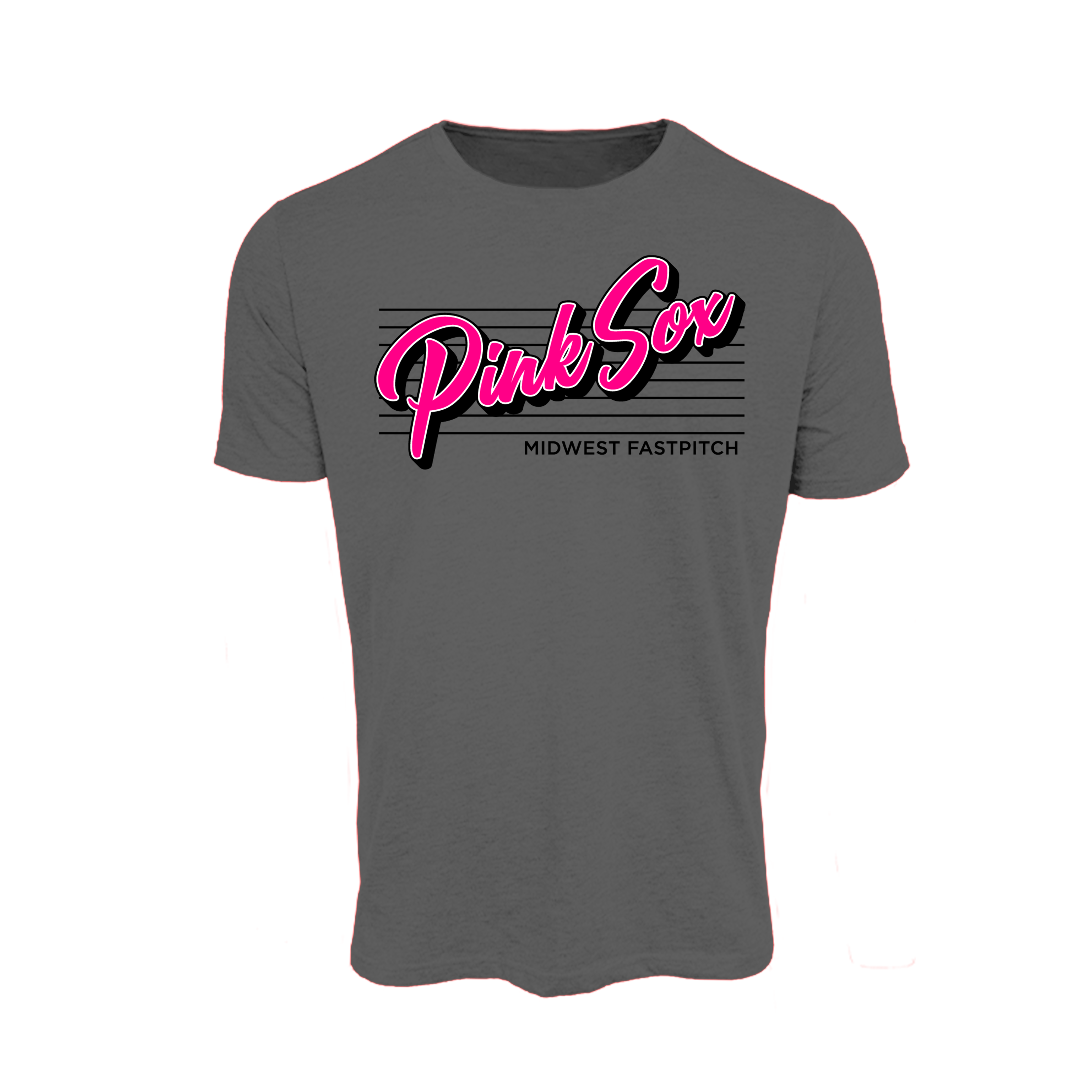 Midwest Pink Sox Fastpitch (Cameron) 2026- T Shirt 3 (Charcoal)