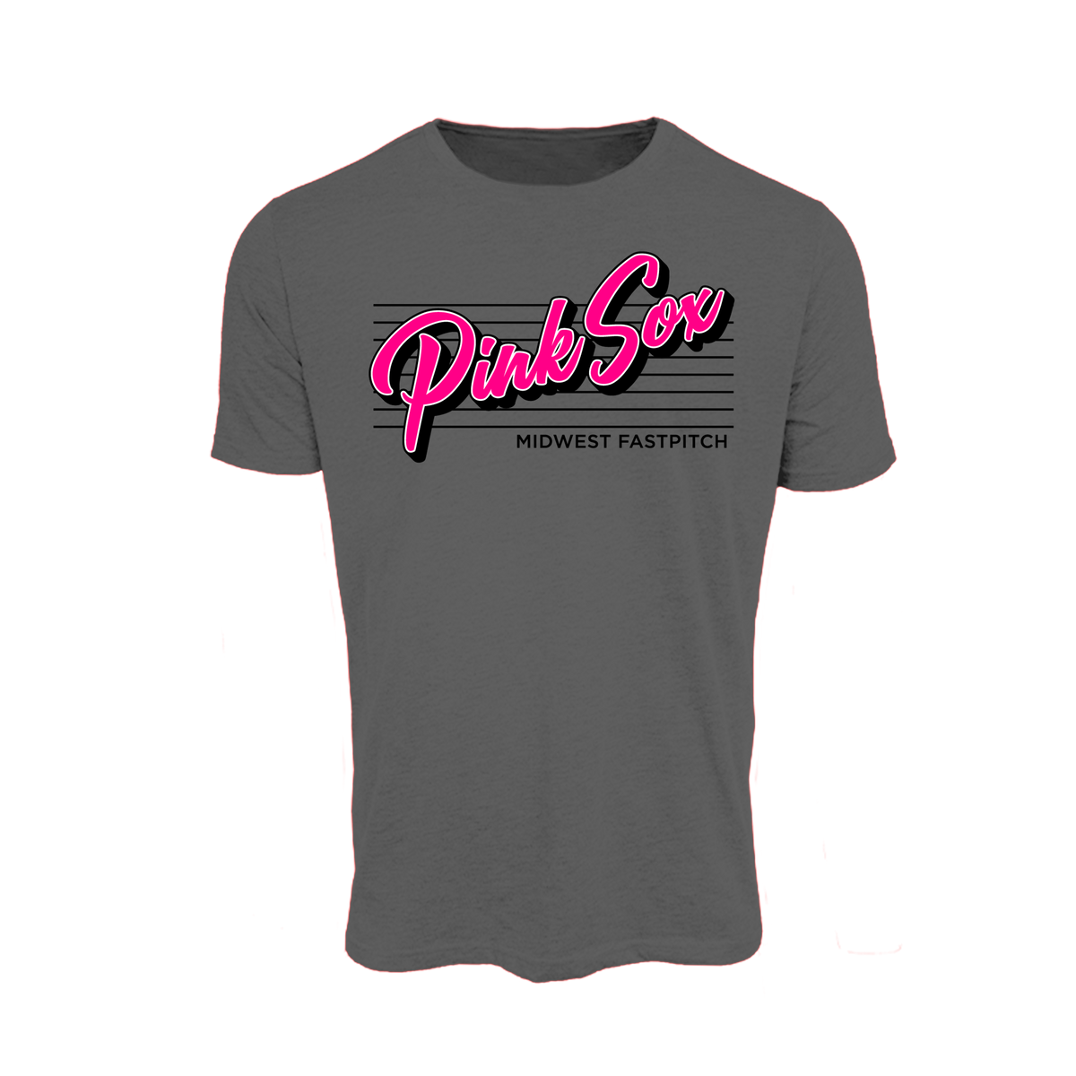 Midwest Pink Sox Fastpitch (Cameron) 2026- T Shirt 3 (Charcoal)