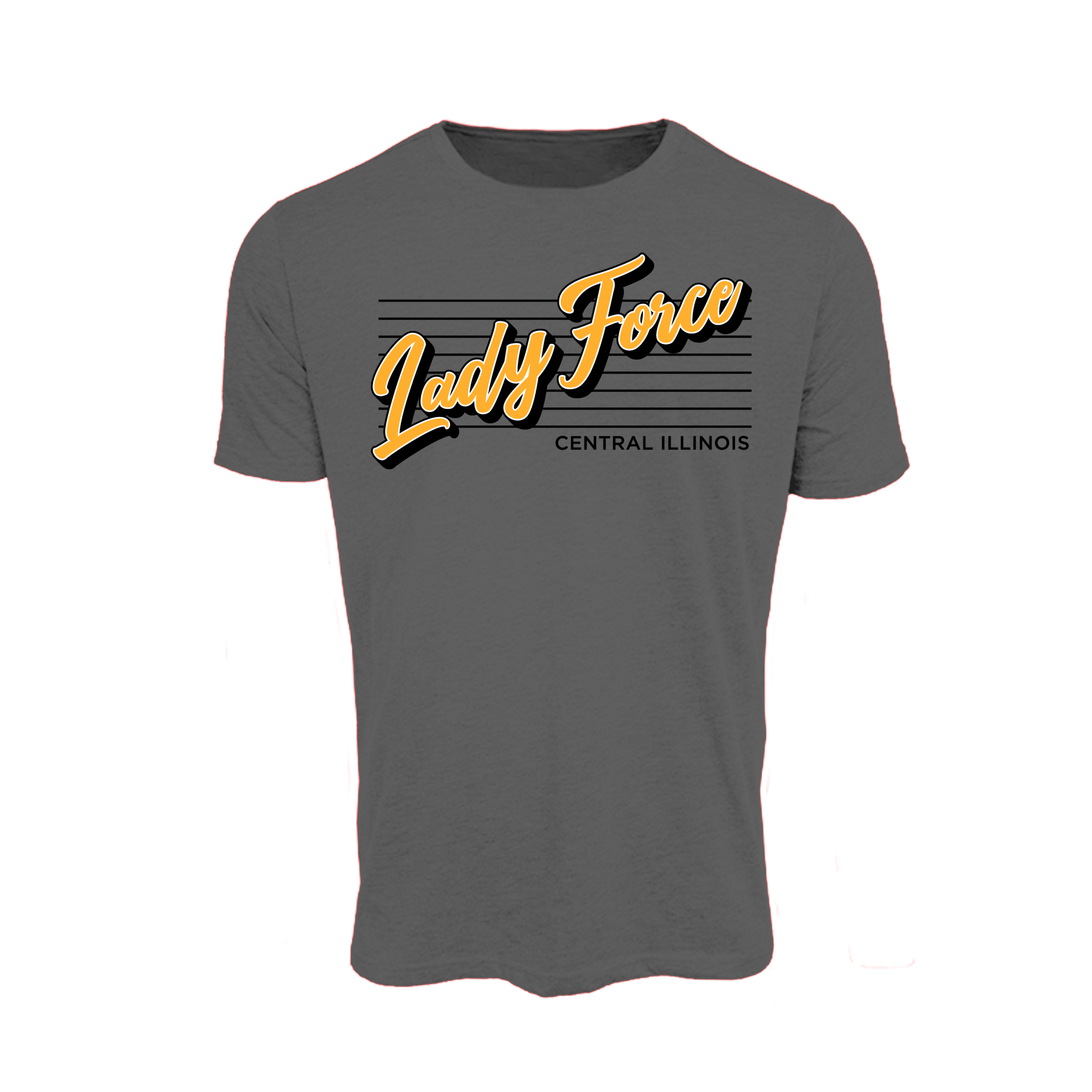 Central IL Lady Force- T Shirt 3 (Charcoal)