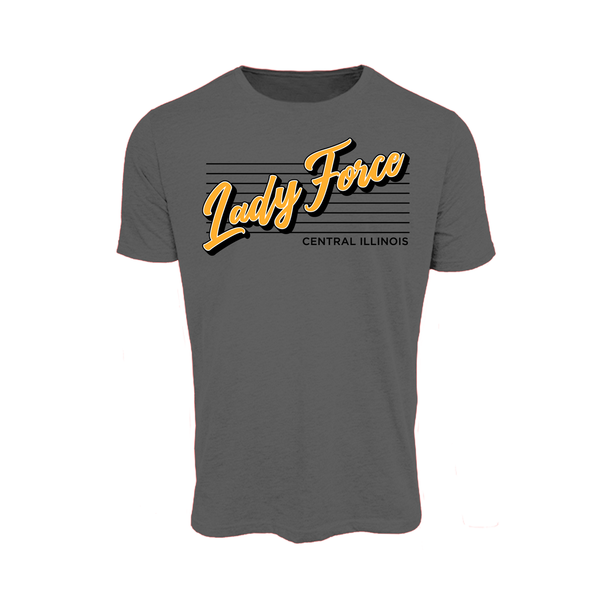 Central IL Lady Force- T Shirt 3 (Charcoal)