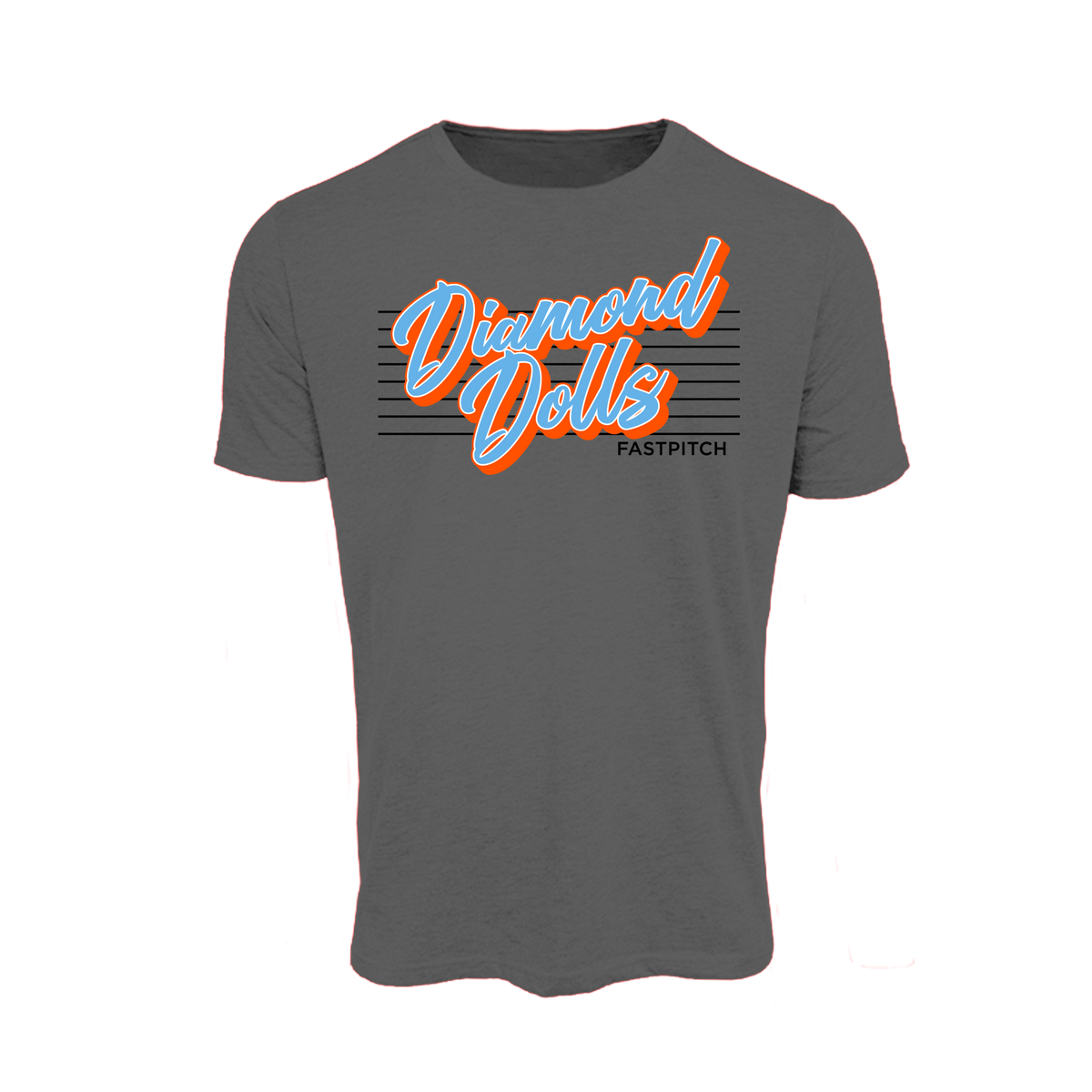 Diamond Dolls (Ozment) Fastpitch- T Shirt 3 (Charcoal)
