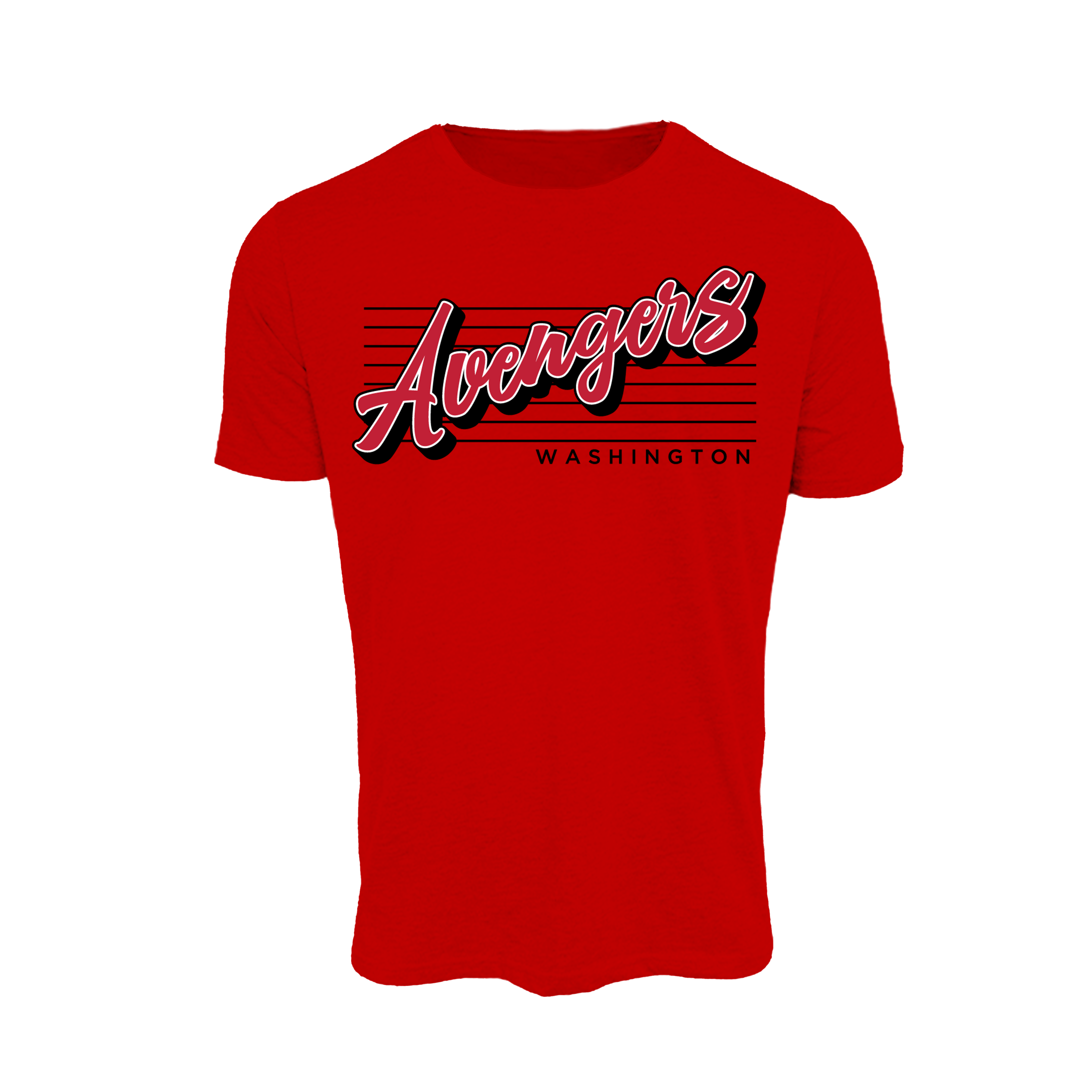 Washington Avengers (Bagley) Baseball- T Shirt 3 (Red)