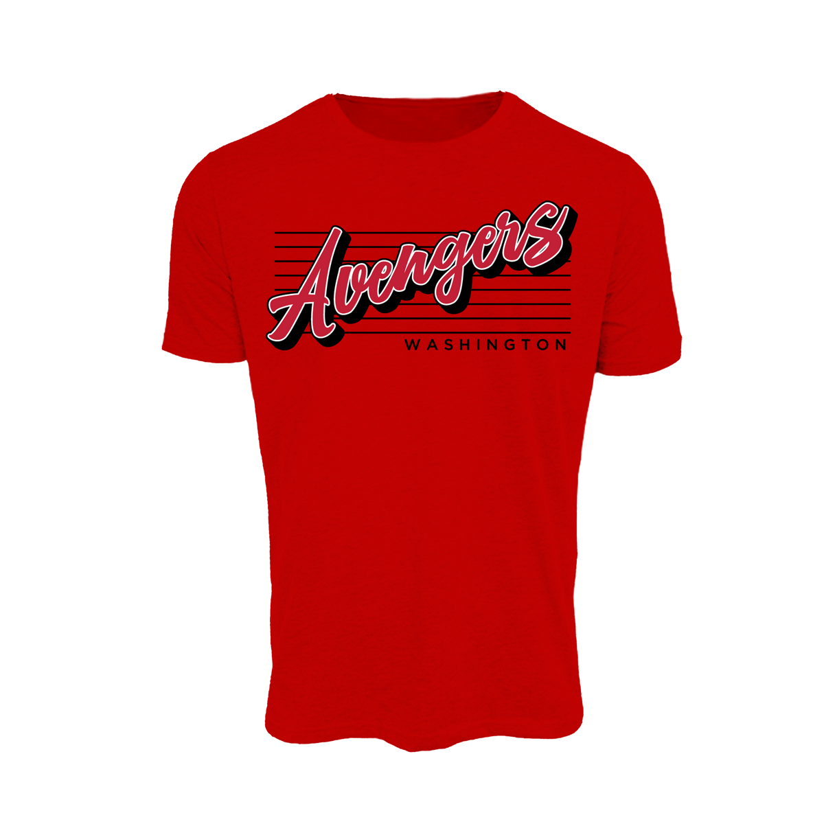 Washington Avengers (Bagley) Baseball- T Shirt 3 (Red)