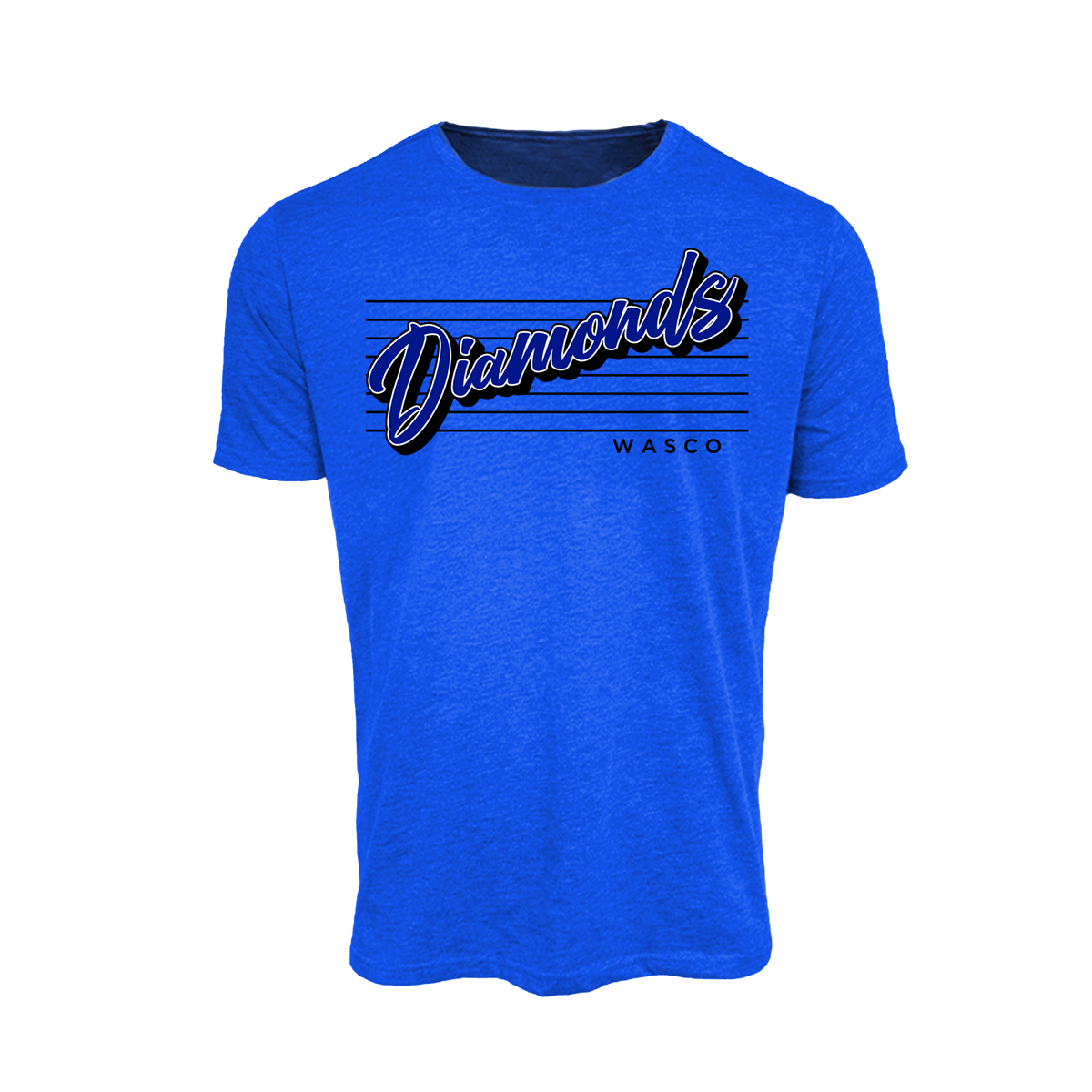 Wasco Diamonds Fastpitch (Morrow) 2026- T Shirt 3 (Royal Blue)