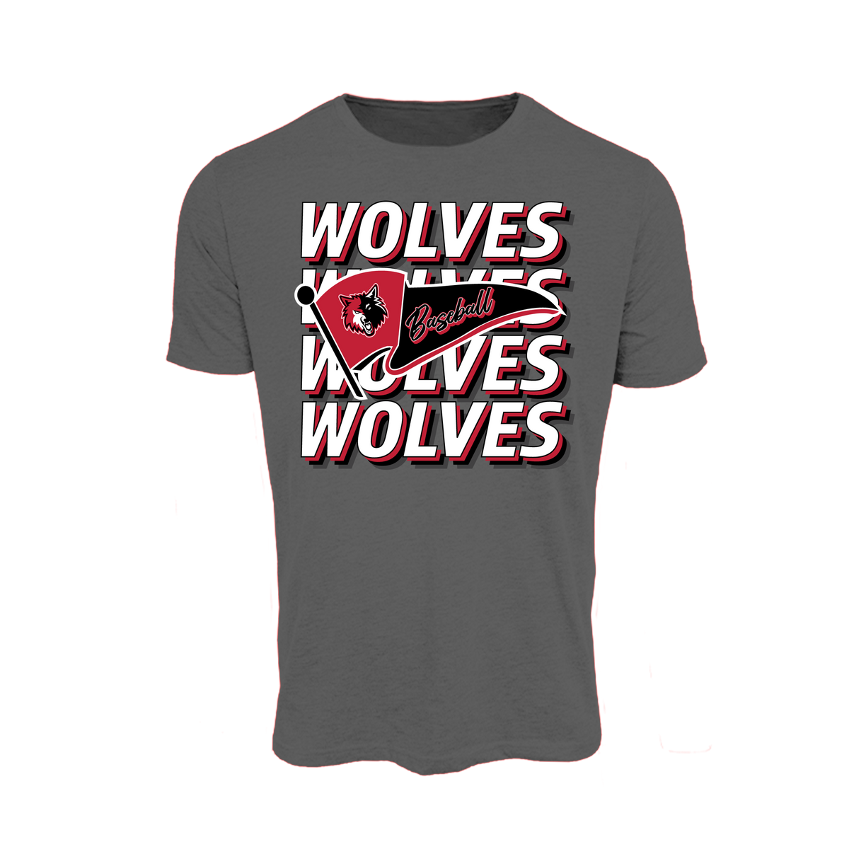Southern Illinois Wolves (Mahan) Baseball 2026- T Shirt 4 (Charcoal)