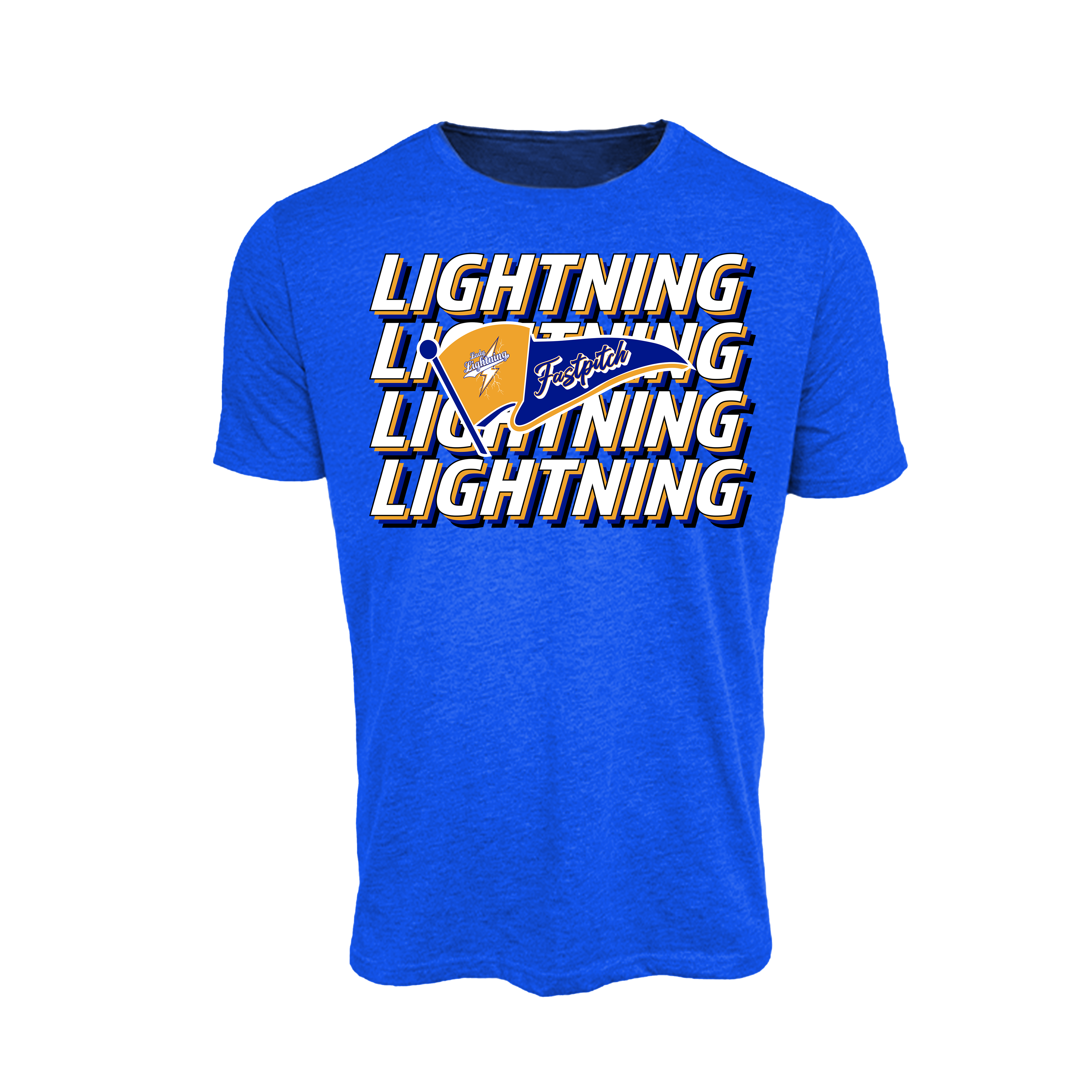 Lady Lightning Fastpitch (Vernon)- T Shirt 5 (Royal Blue)