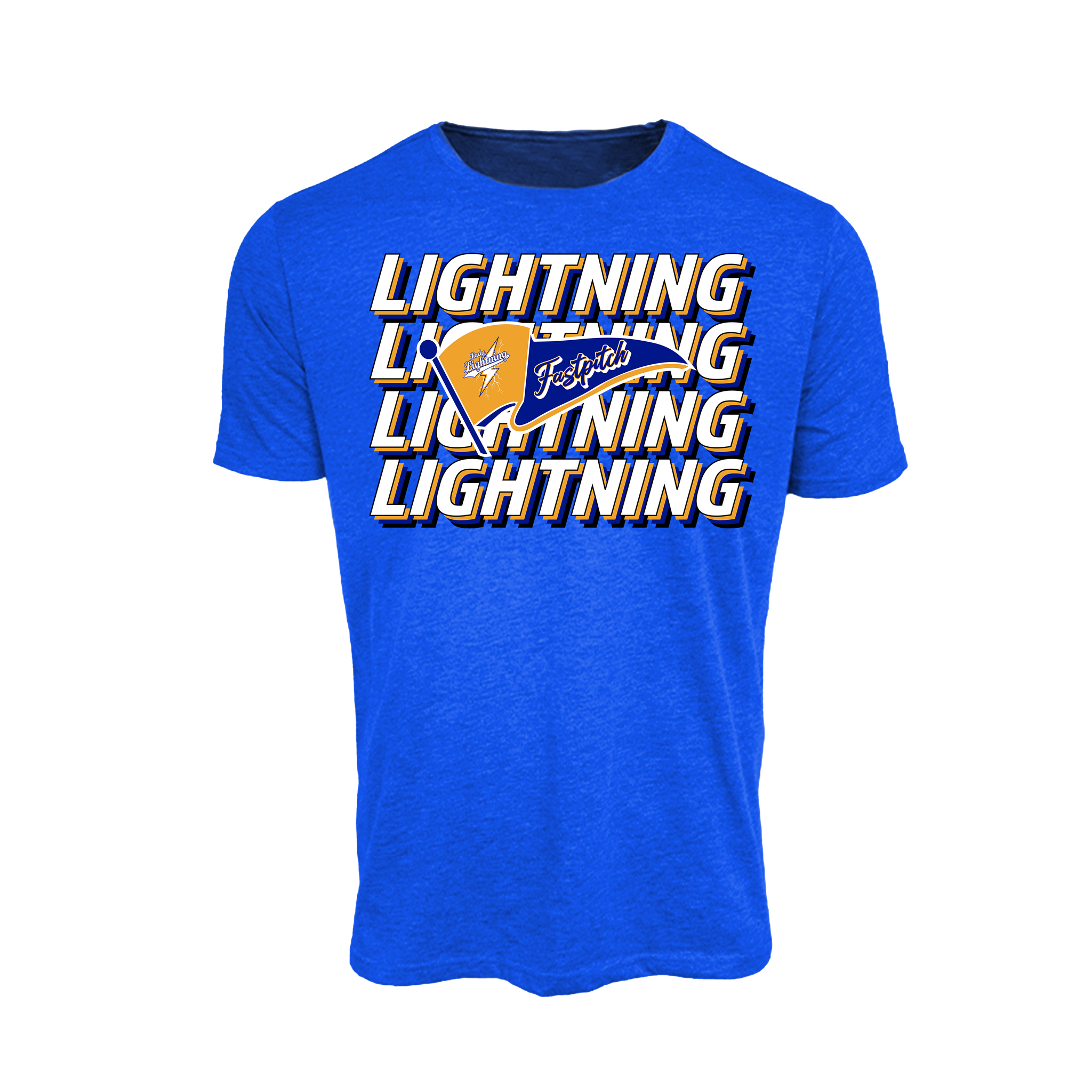 Lady Lightning Fastpitch (Vernon)- T Shirt 5 (Royal Blue)