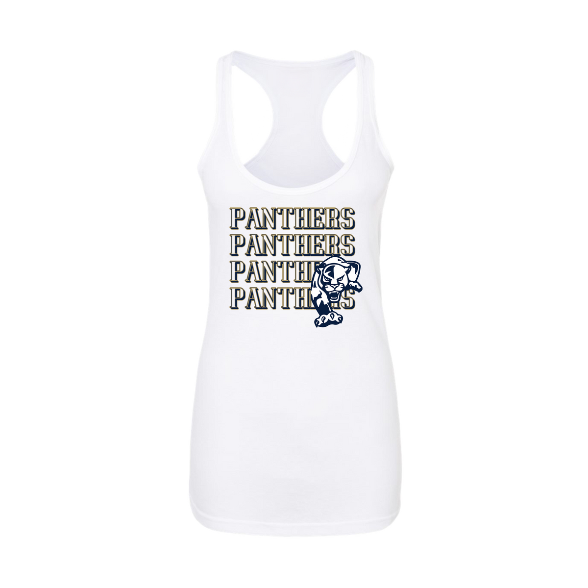 Panthers Baseball (Bowman)- Women's Tank Top 3 (White)