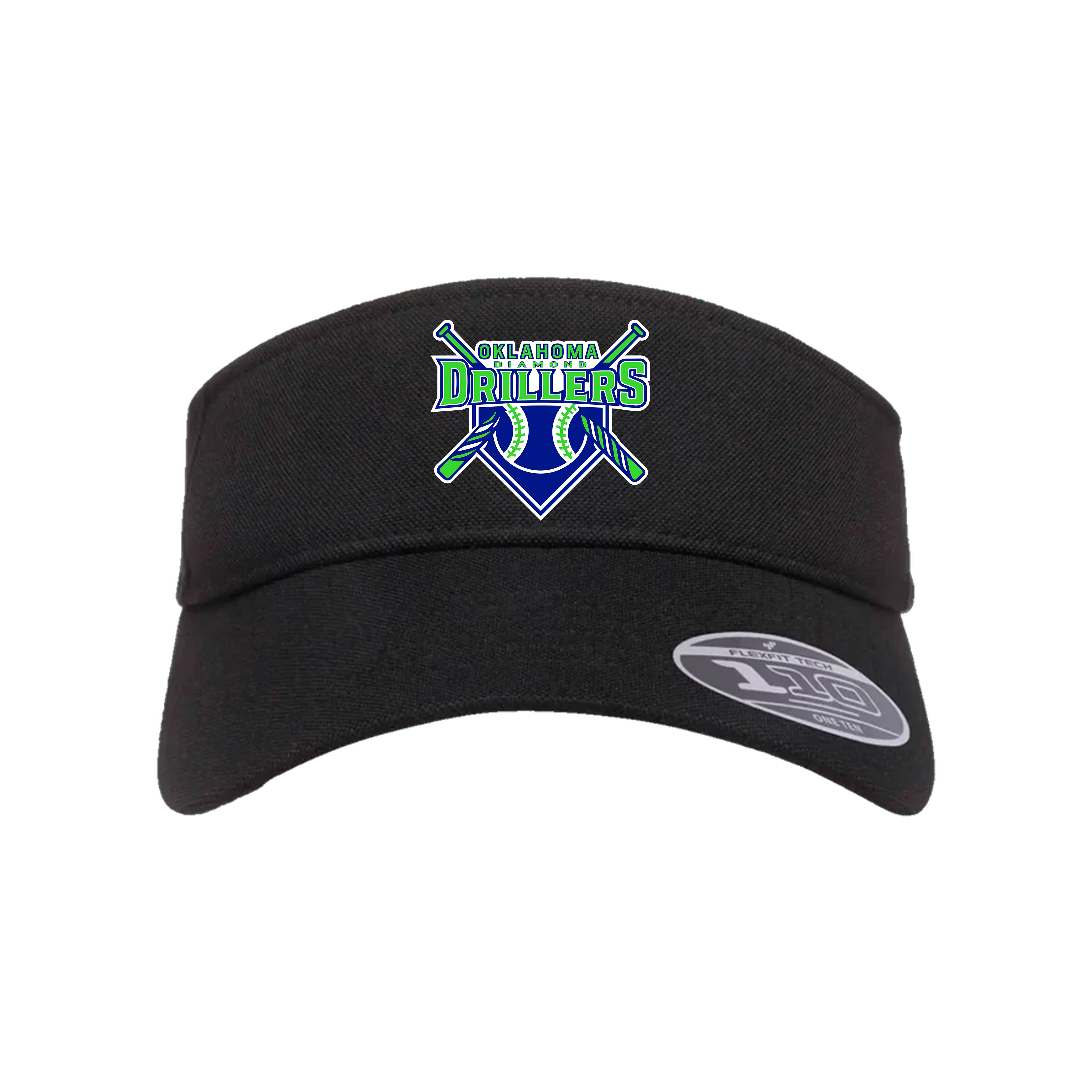 Oklahoma Diamond Drillers Baseball (Miller)- Visor 2 (Black)
