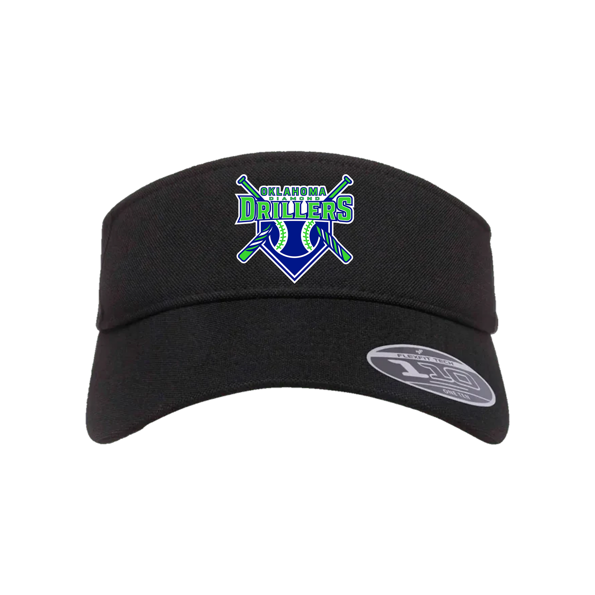 Oklahoma Diamond Drillers Baseball (Miller)- Visor 2 (Black)