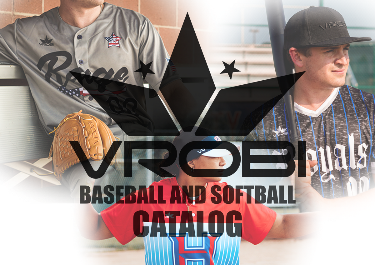 Softball and Baseball players wearing custom vrobi uniforms.