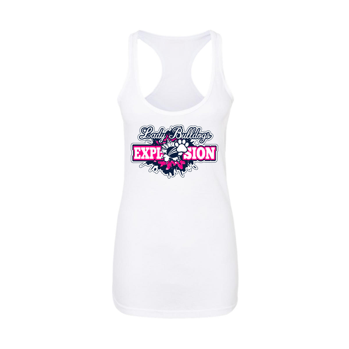 Lady Bulldogs Explosion Fastpitch (Lloyd)- Women's Tank Top 1 (White)