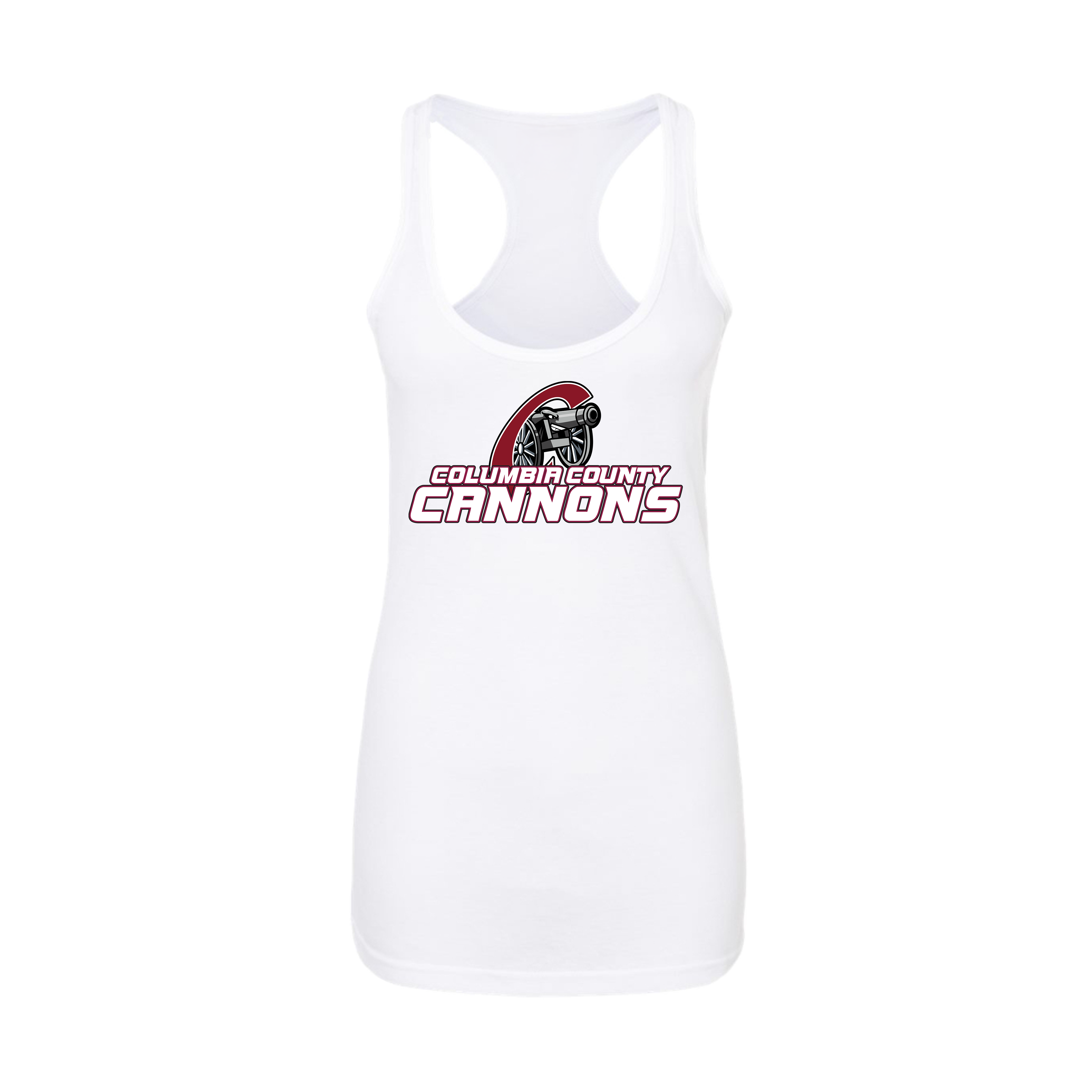 Columbia County Cannons Baseball (Bentley)- Women's Tank Top 1 (White)