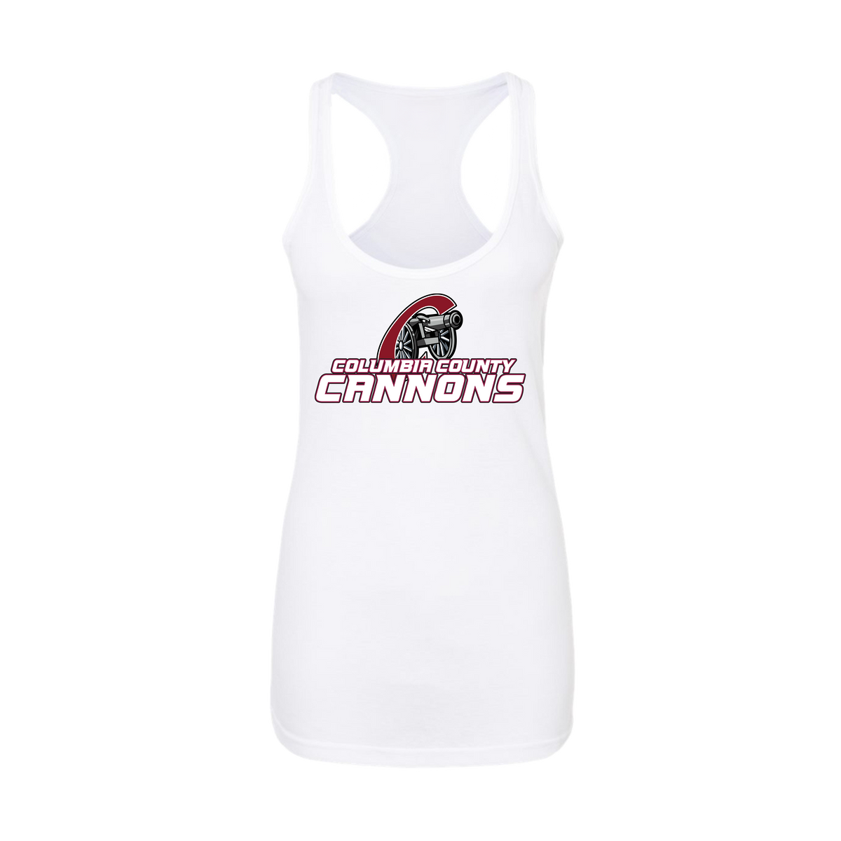 Columbia County Cannons Baseball (Bentley)- Women's Tank Top 1 (White)