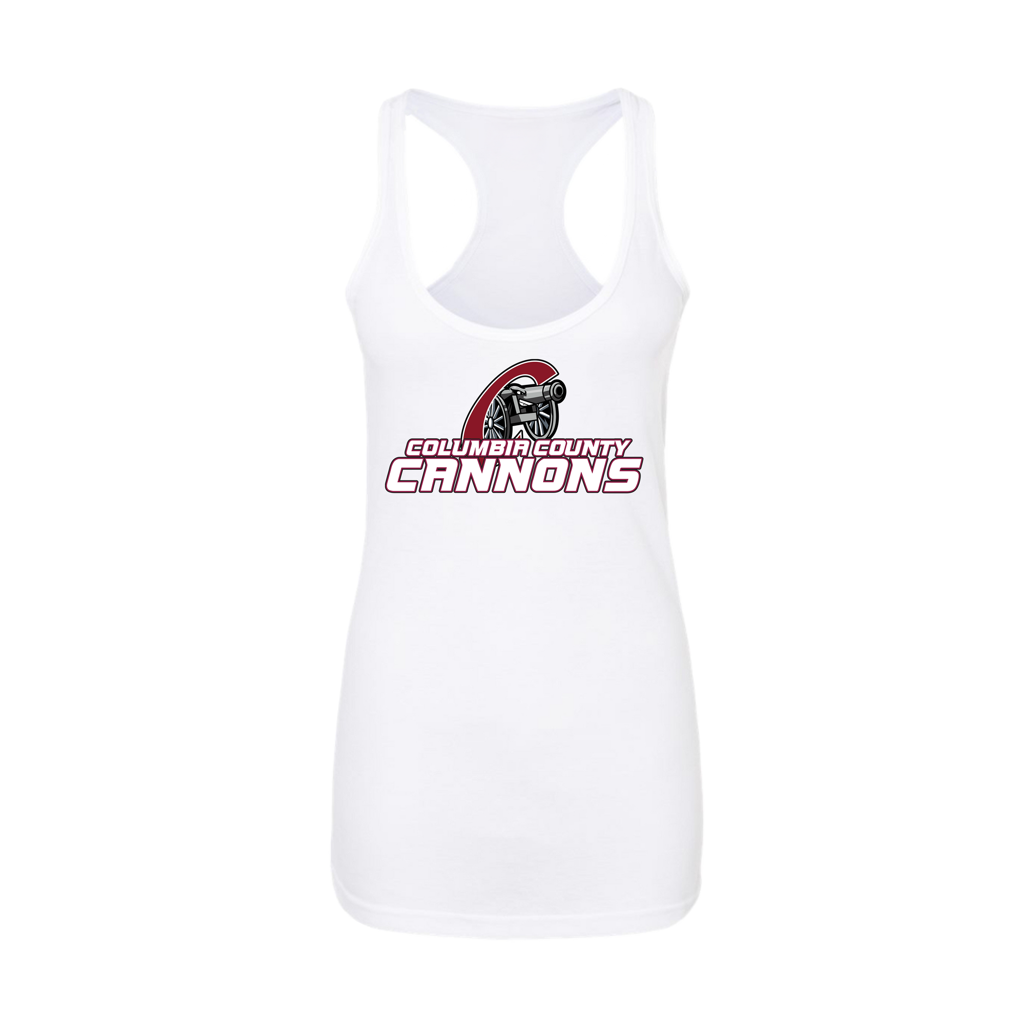 Columbia County Cannons Baseball (Bentley)- Women's Tank Top 1 (White)