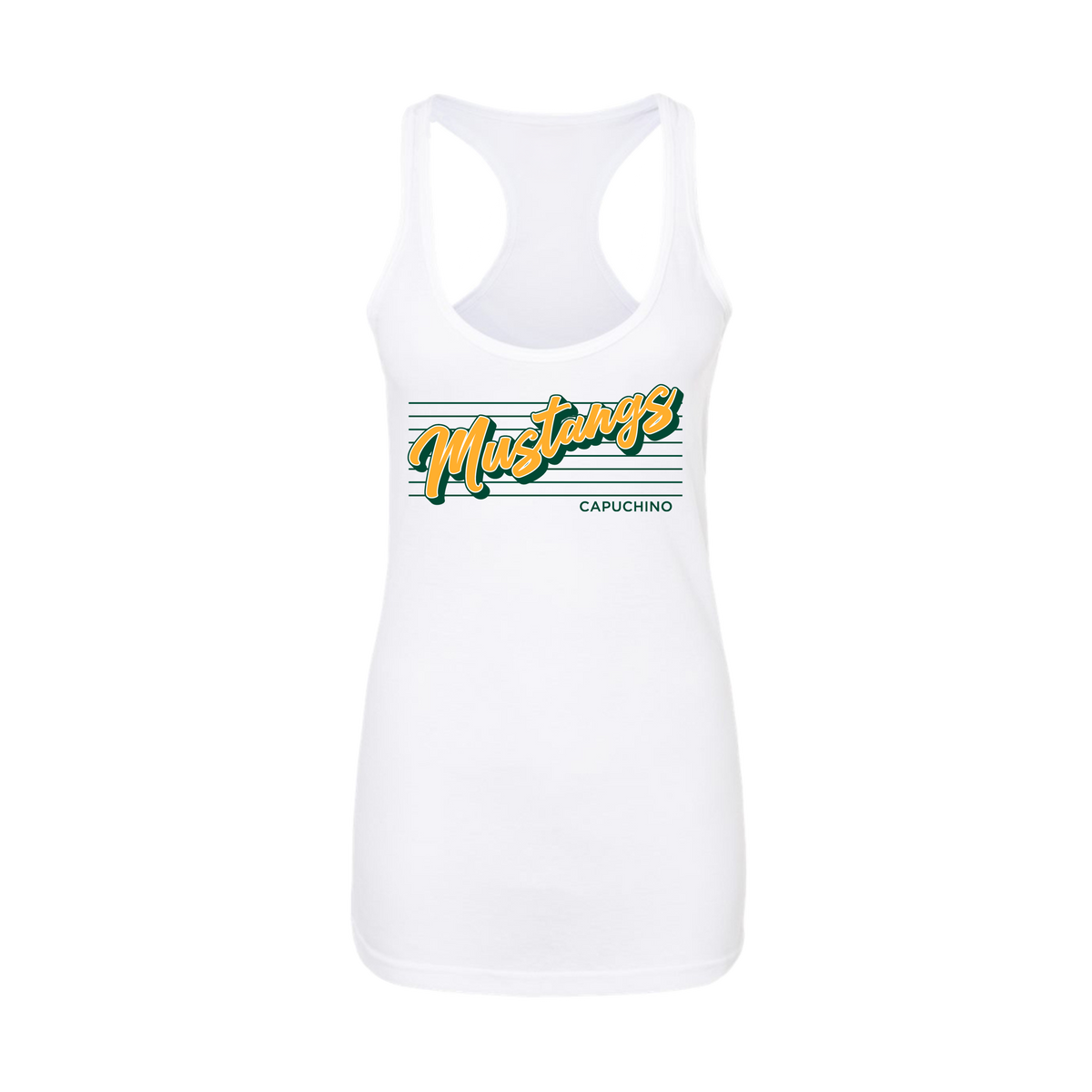 CAPUCHINO MUSTANGS-Girls Wrestling- Women's Tank Top 1 (White)