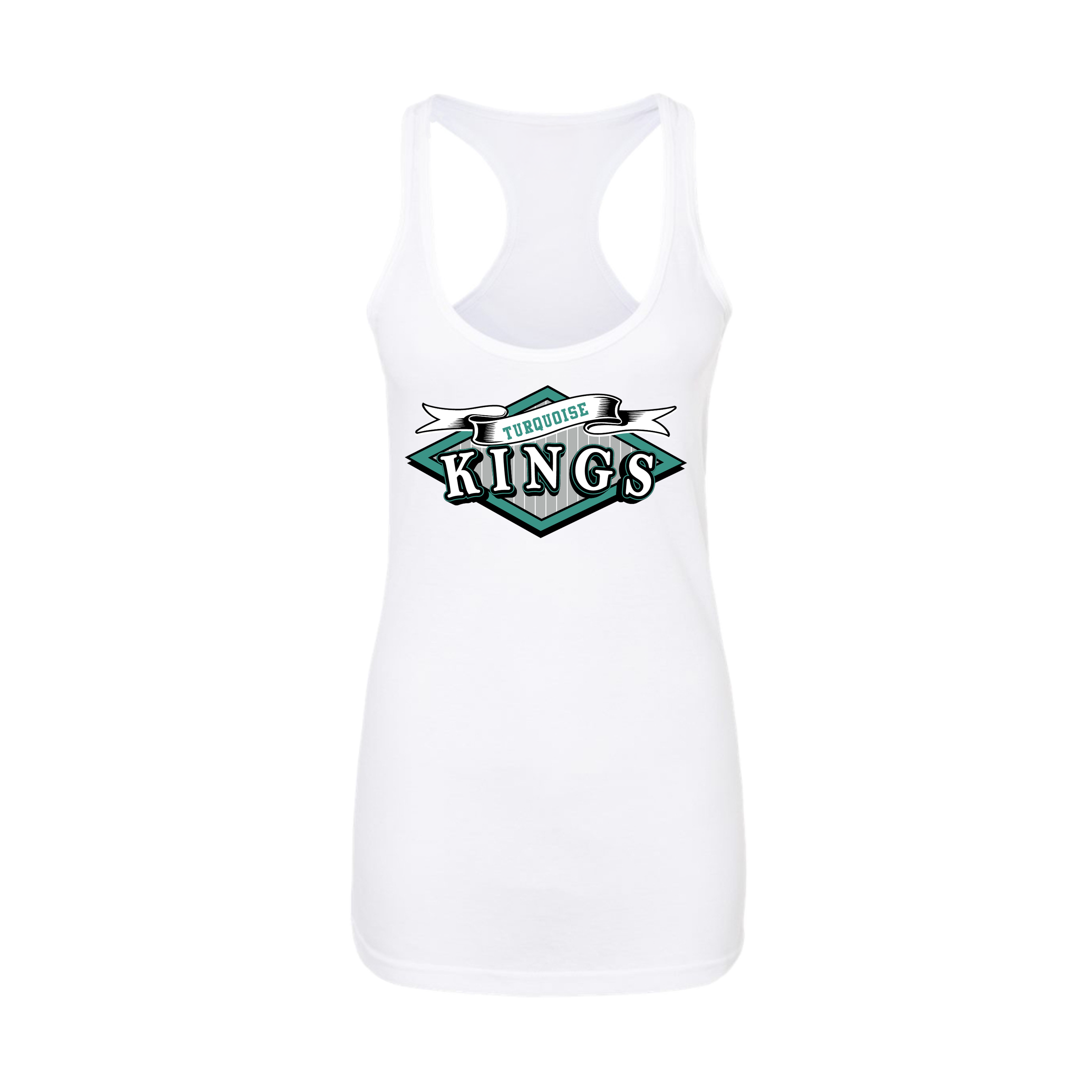 Turquoise Kings Baseball (Pitts)- Women's Tank Top 1 (White)