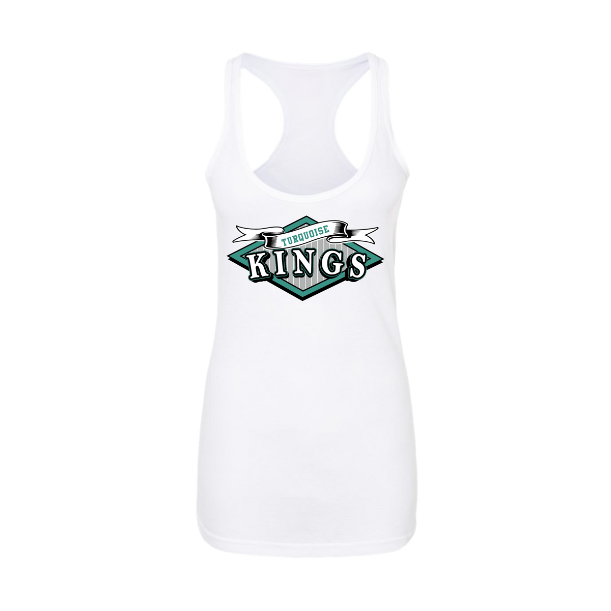 Turquoise Kings Baseball (Pitts)- Women's Tank Top 1 (White)