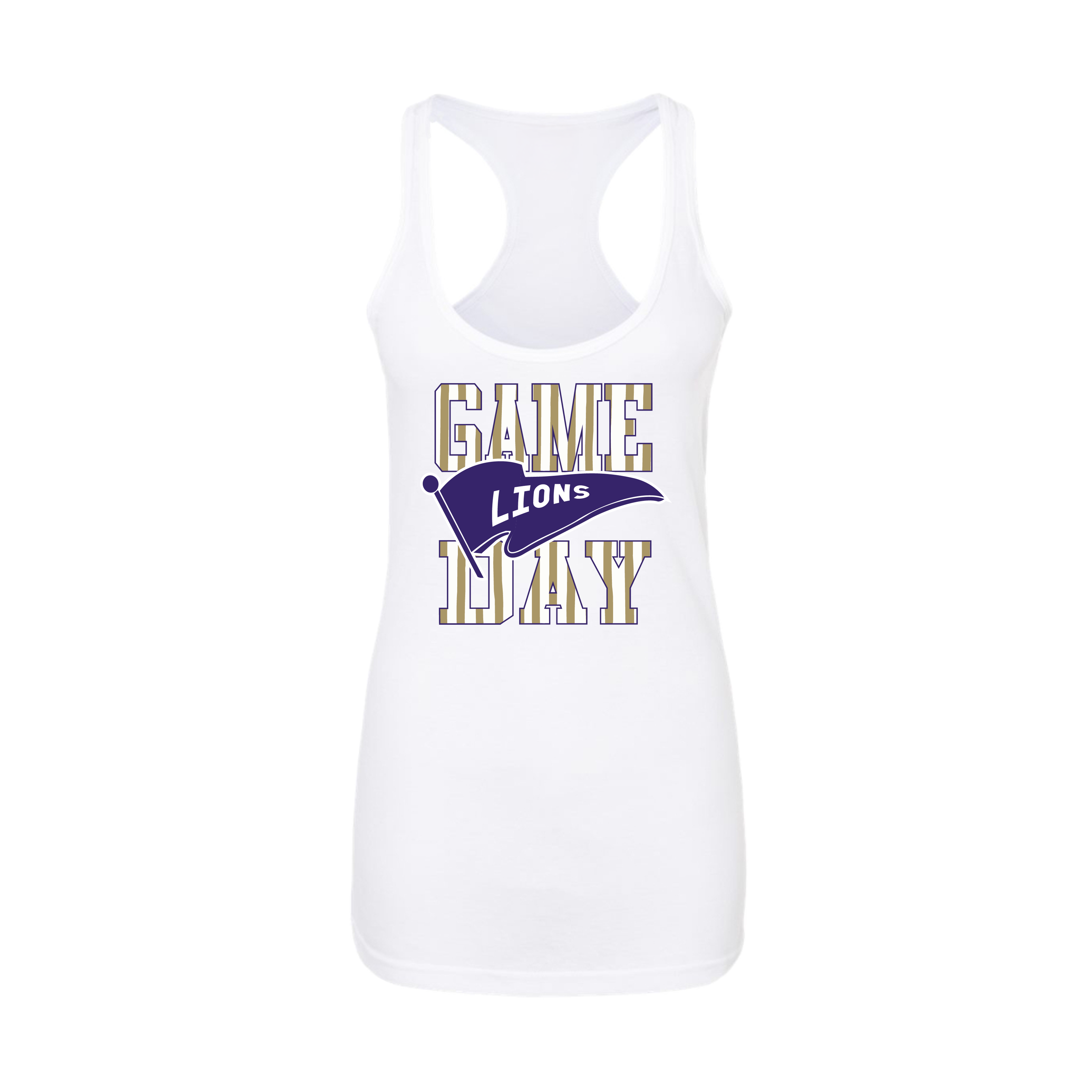 Messiah Lions Basketball 2026- Women's Tank Top 1 (White)