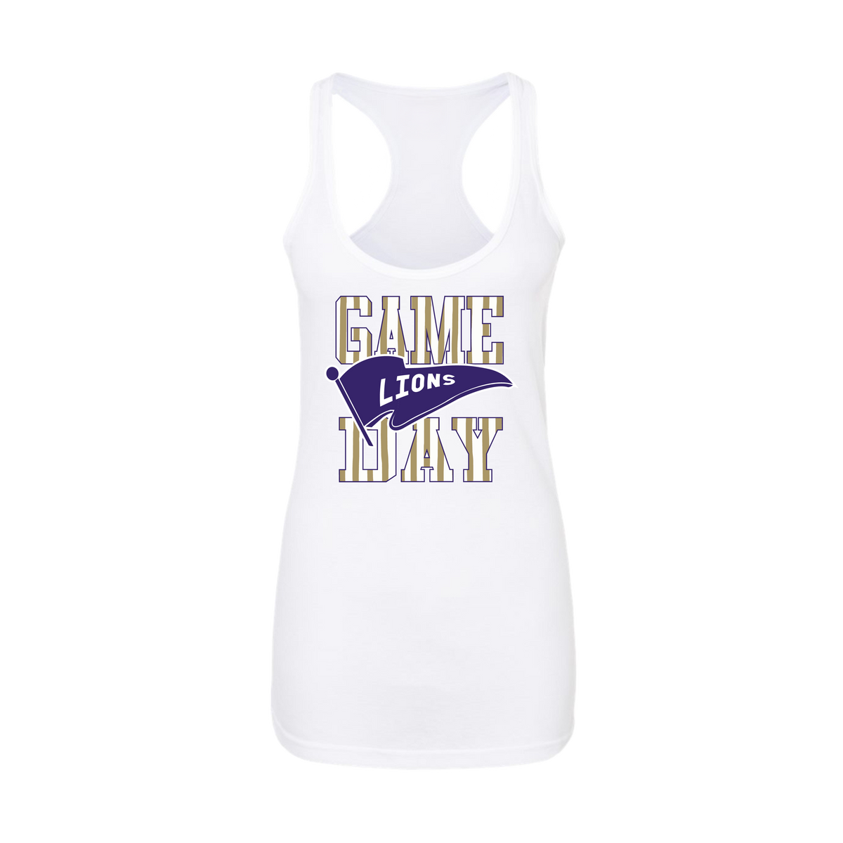 Messiah Lions Basketball 2026- Women's Tank Top 1 (White)
