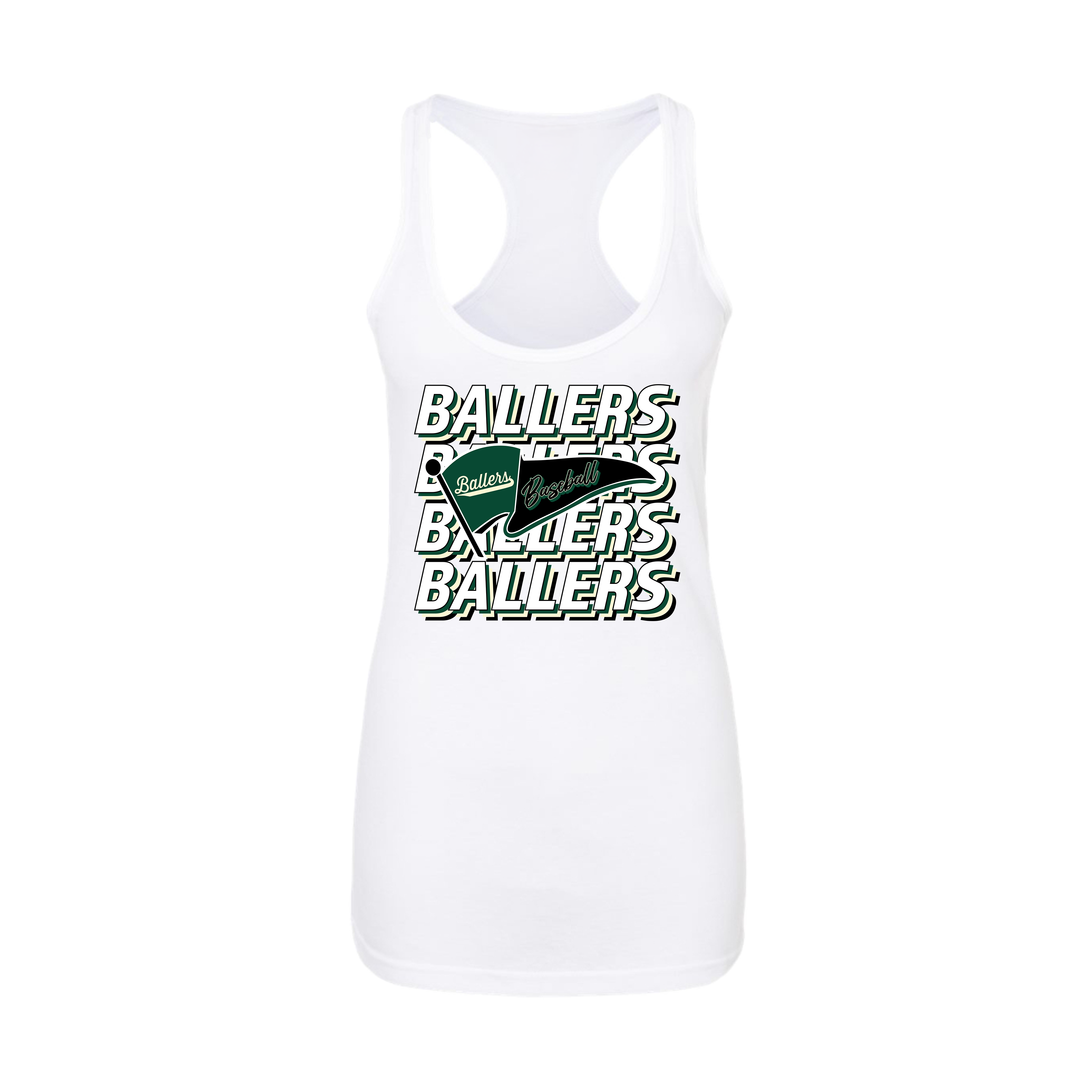 Ballers Baseball (Wyble)- Women's Tank Top 1 (White)