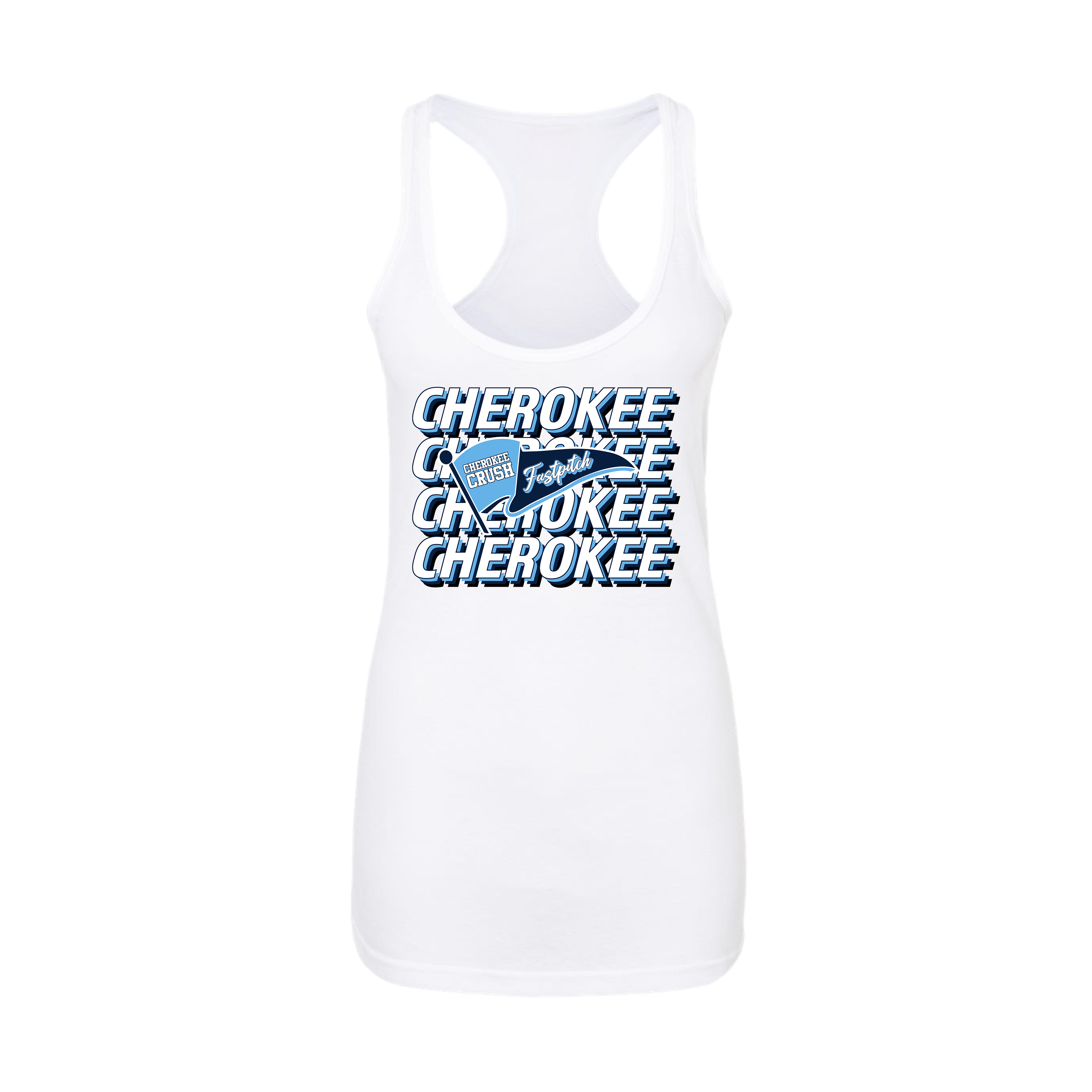 Cherokee Crush (Evans) Fastpitch- Women's Tank Top 1 (White)