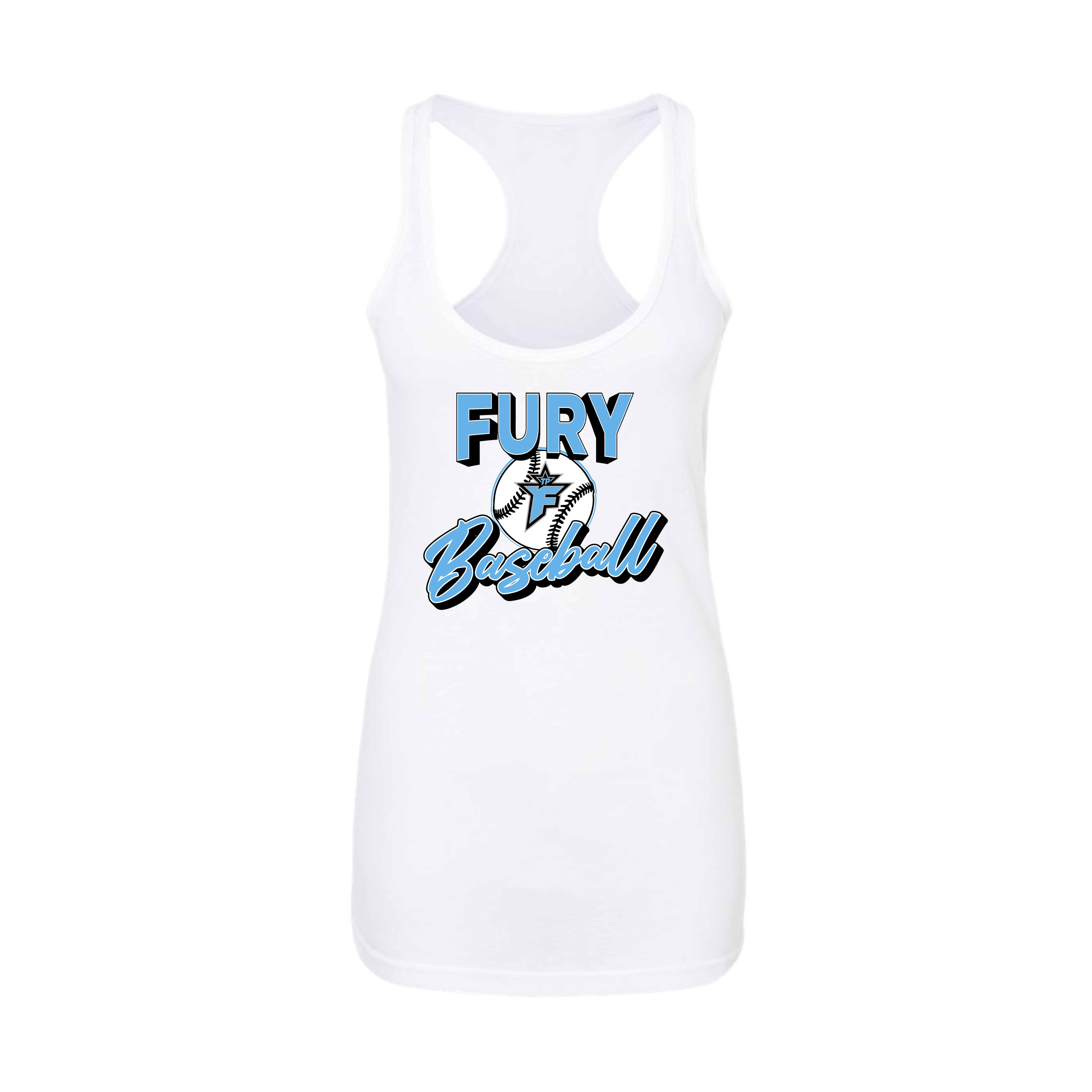TP FURY (Tasker) Baseball- Women's Tank Top 1 (White)