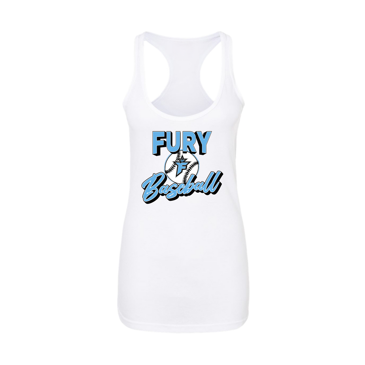 TP FURY (Tasker) Baseball- Women's Tank Top 1 (White)