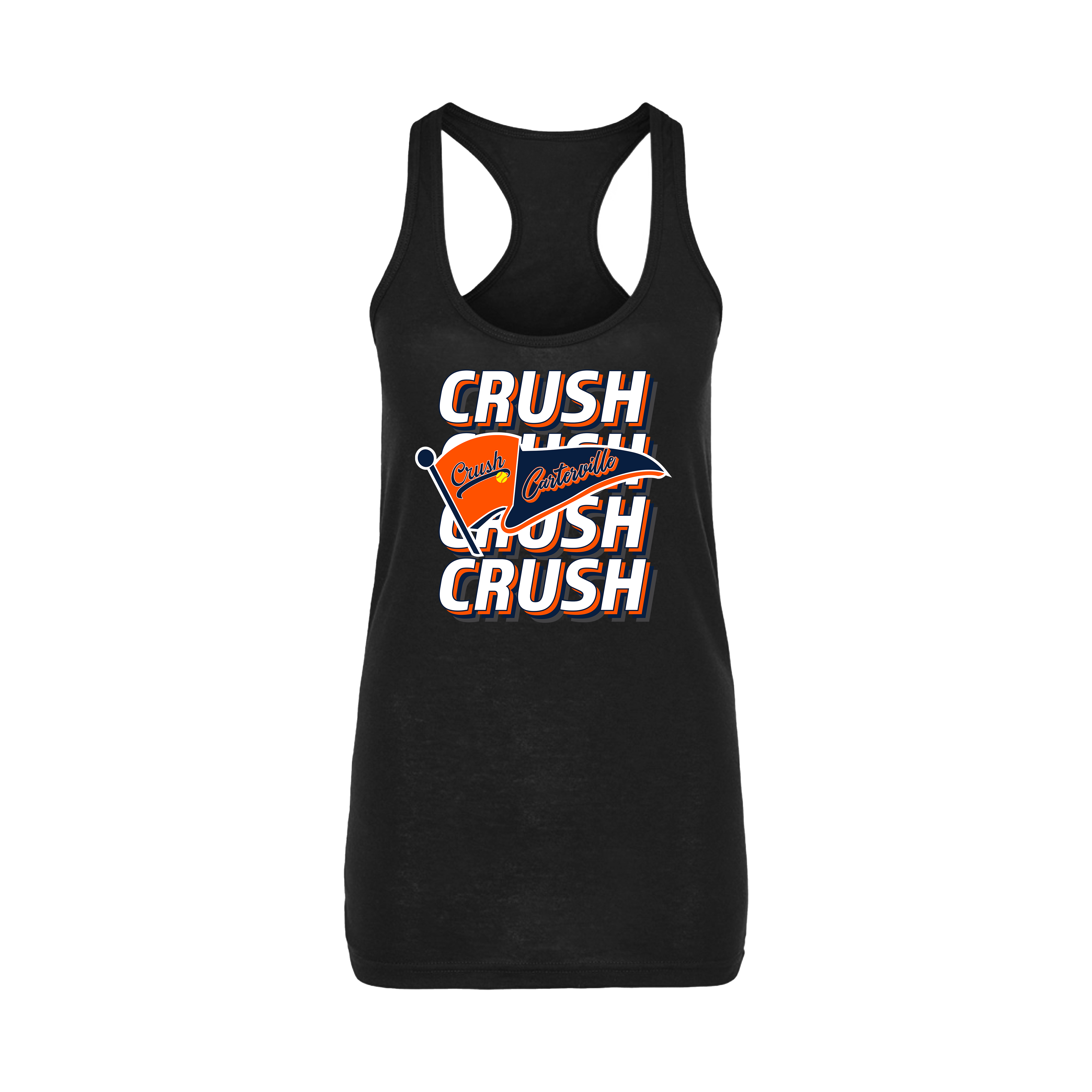 Carterville Crush (Wheaton) Fastpitch- Women's Tank Top 2 (Black)