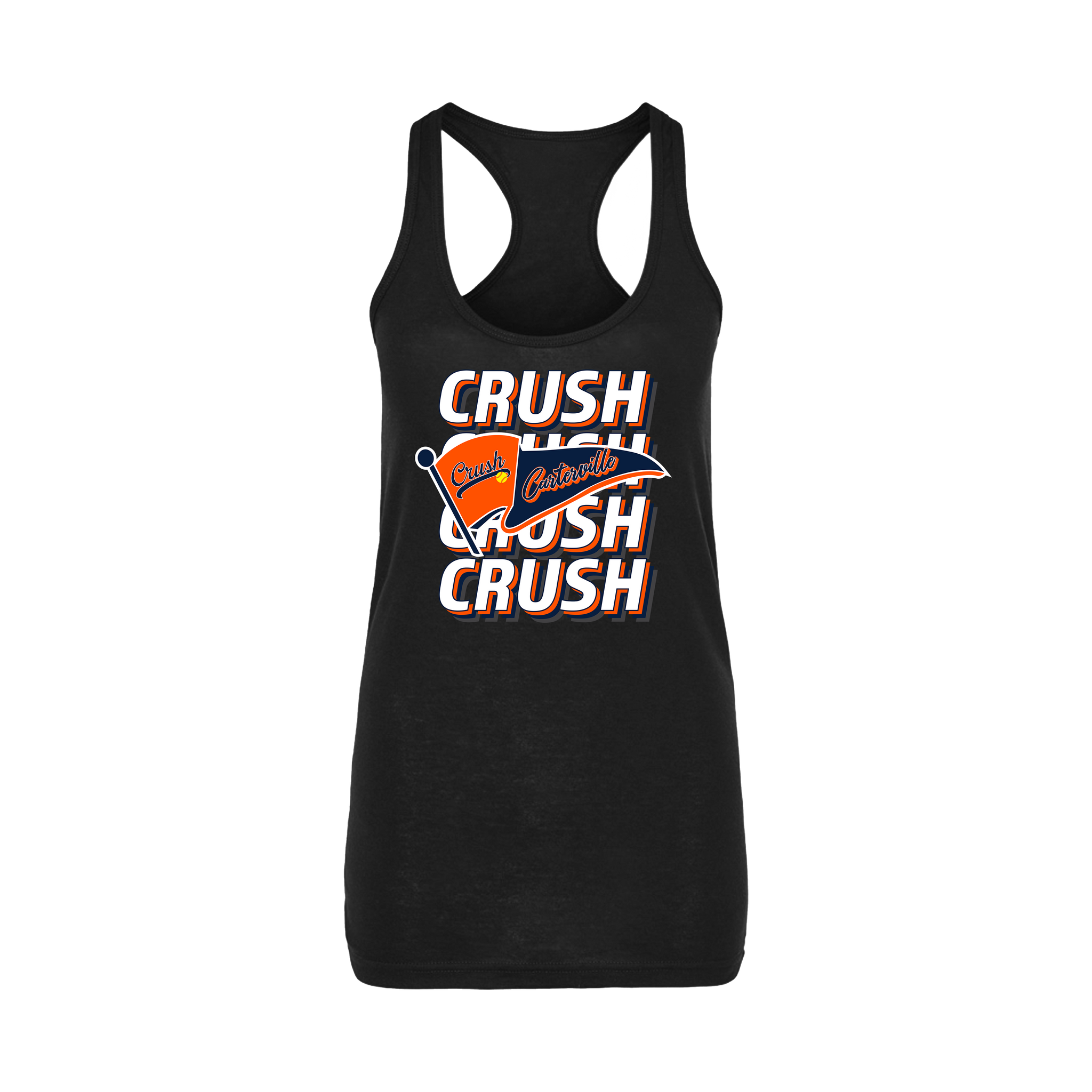 Carterville Crush (Wheaton) Fastpitch- Women's Tank Top 2 (Black)