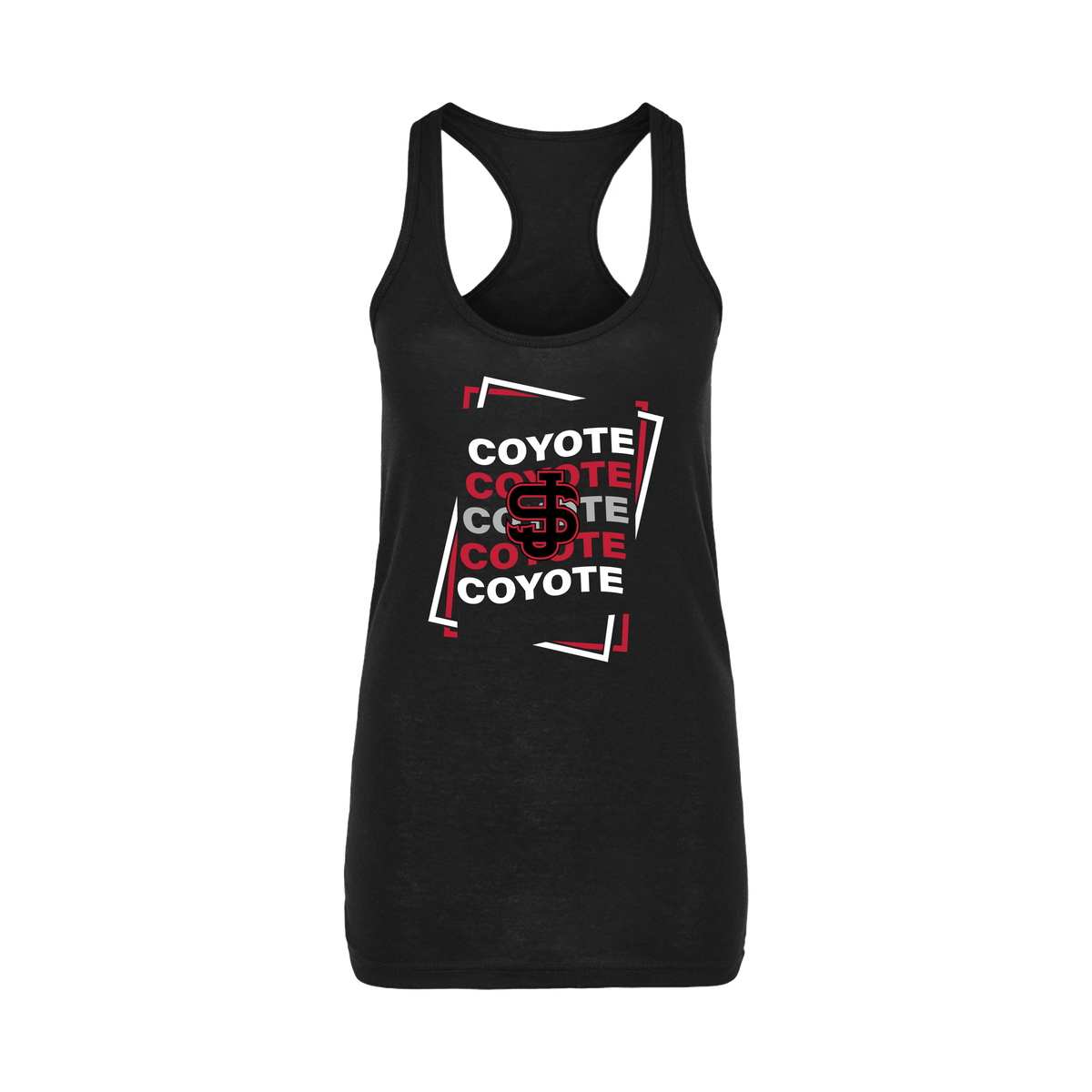 San Jon Coyote Wrestling- Women's Tank Top 2 (Black)