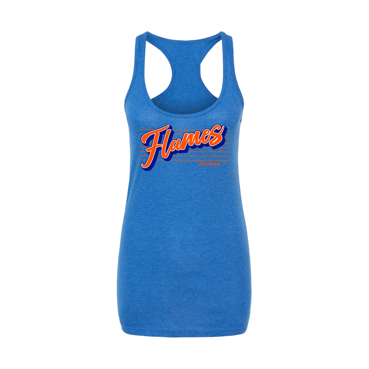 Indiana Flames (Brammer) Fastpitch- Women's Tank Top 2 (Heather Royal Blue)
