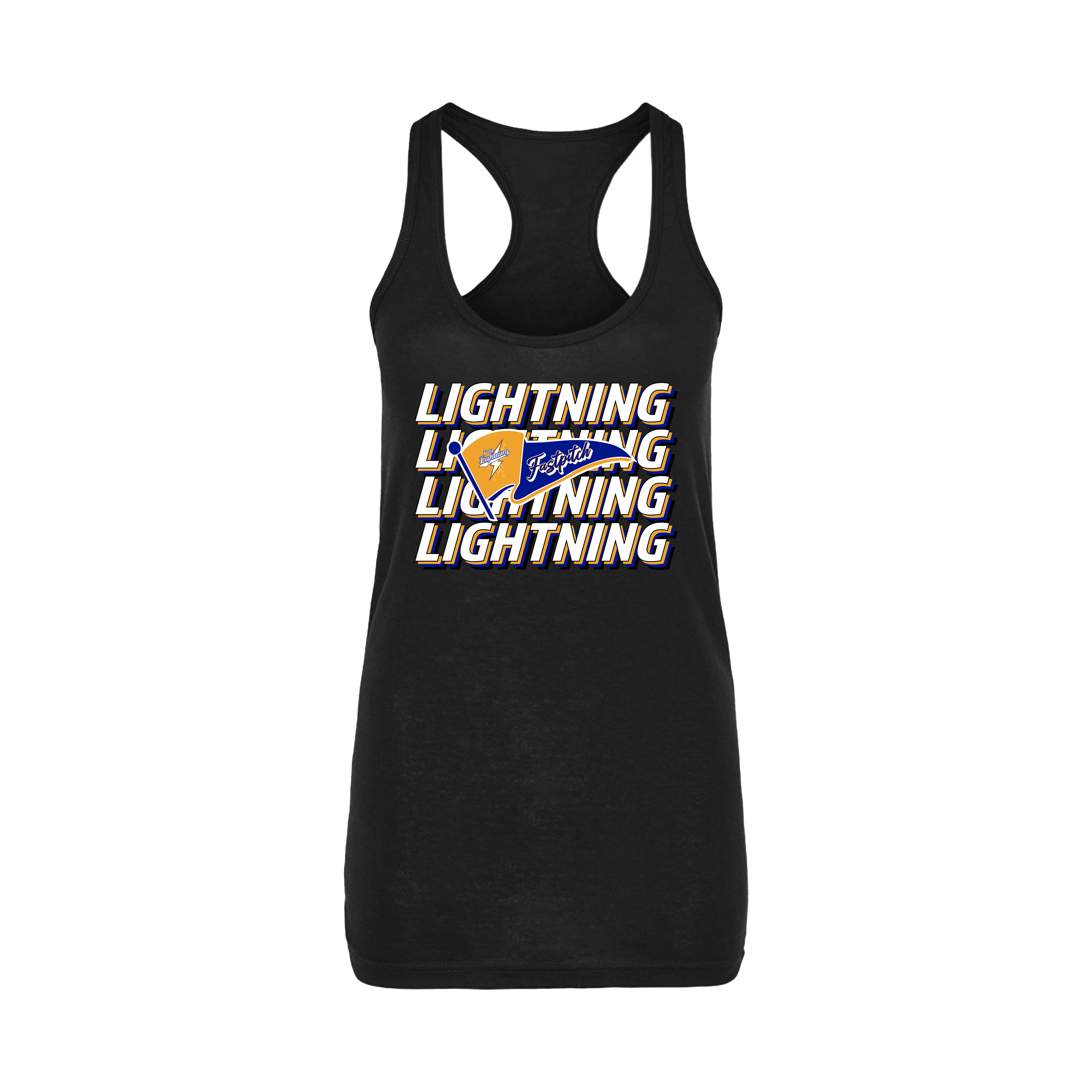 Lady Lightning Fastpitch (Vernon)- Women's Tank Top 3 (Black)