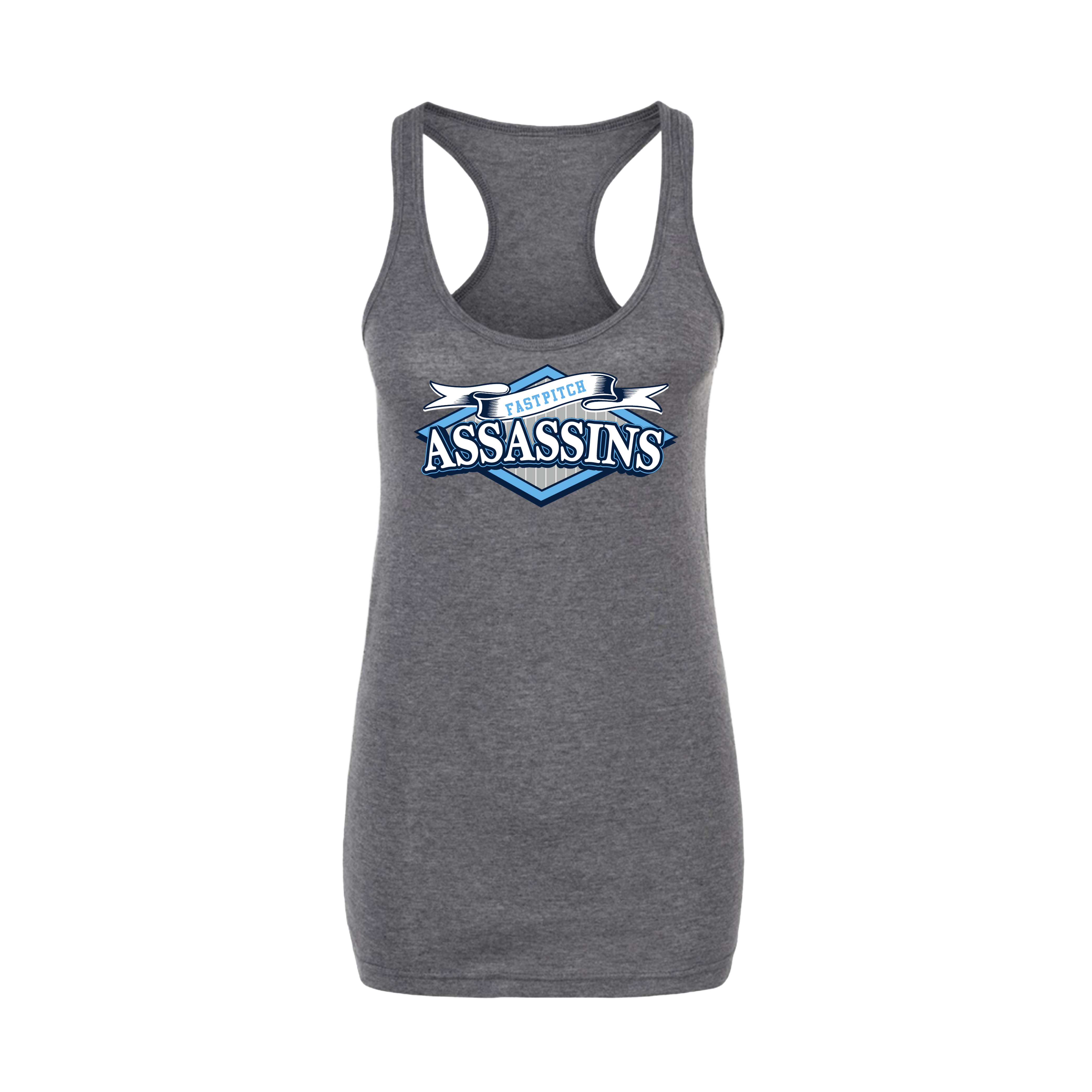 Assassins (Keller) Fastpitch- Women's Tank Top 3 (Heather Charcoal)
