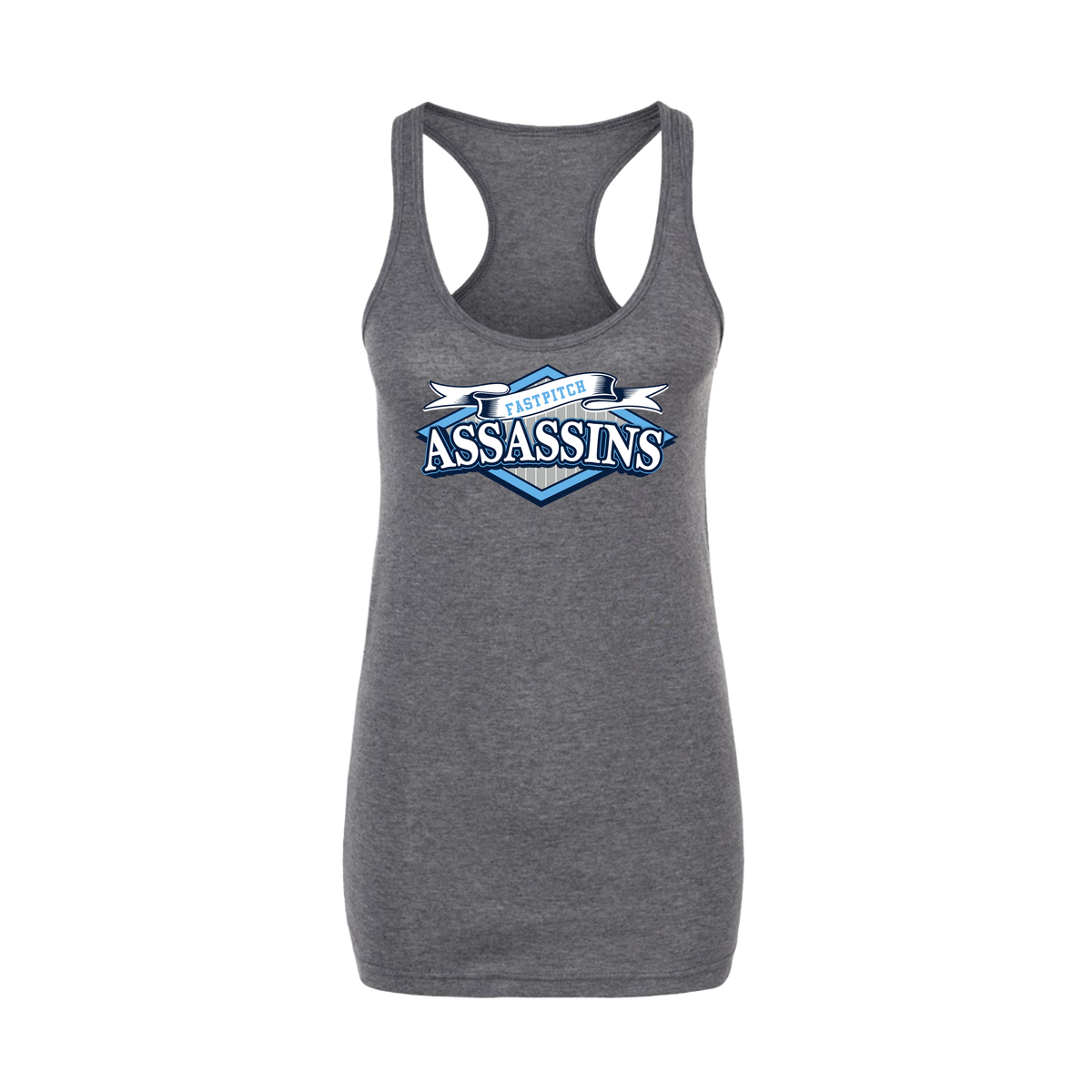 Assassins (Keller) Fastpitch- Women's Tank Top 3 (Heather Charcoal)