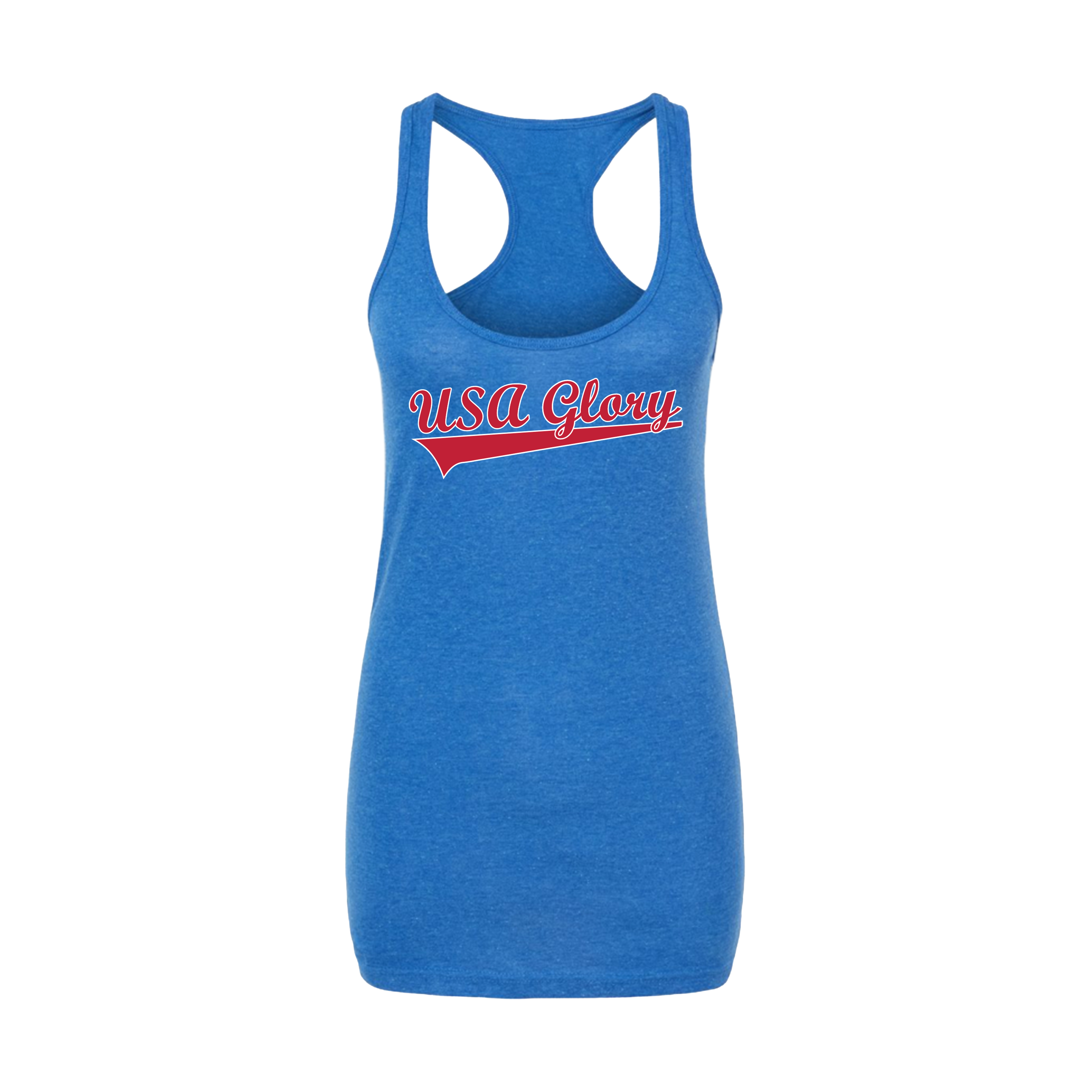 USA Glory Fastpitch- Women's Tank Top 3 (Heather Royal Blue)