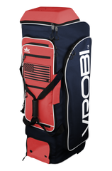 Navy and Red Baseball and Softball Wheeled Catchers Bag