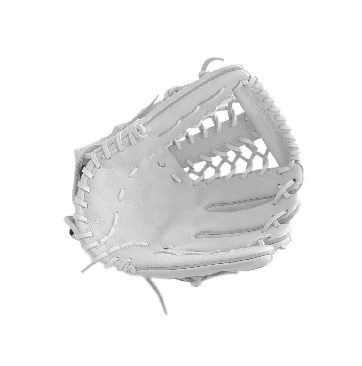 One Nation RHT 13-Inch Modified T Web Fielders Glove White/Metallic Silver