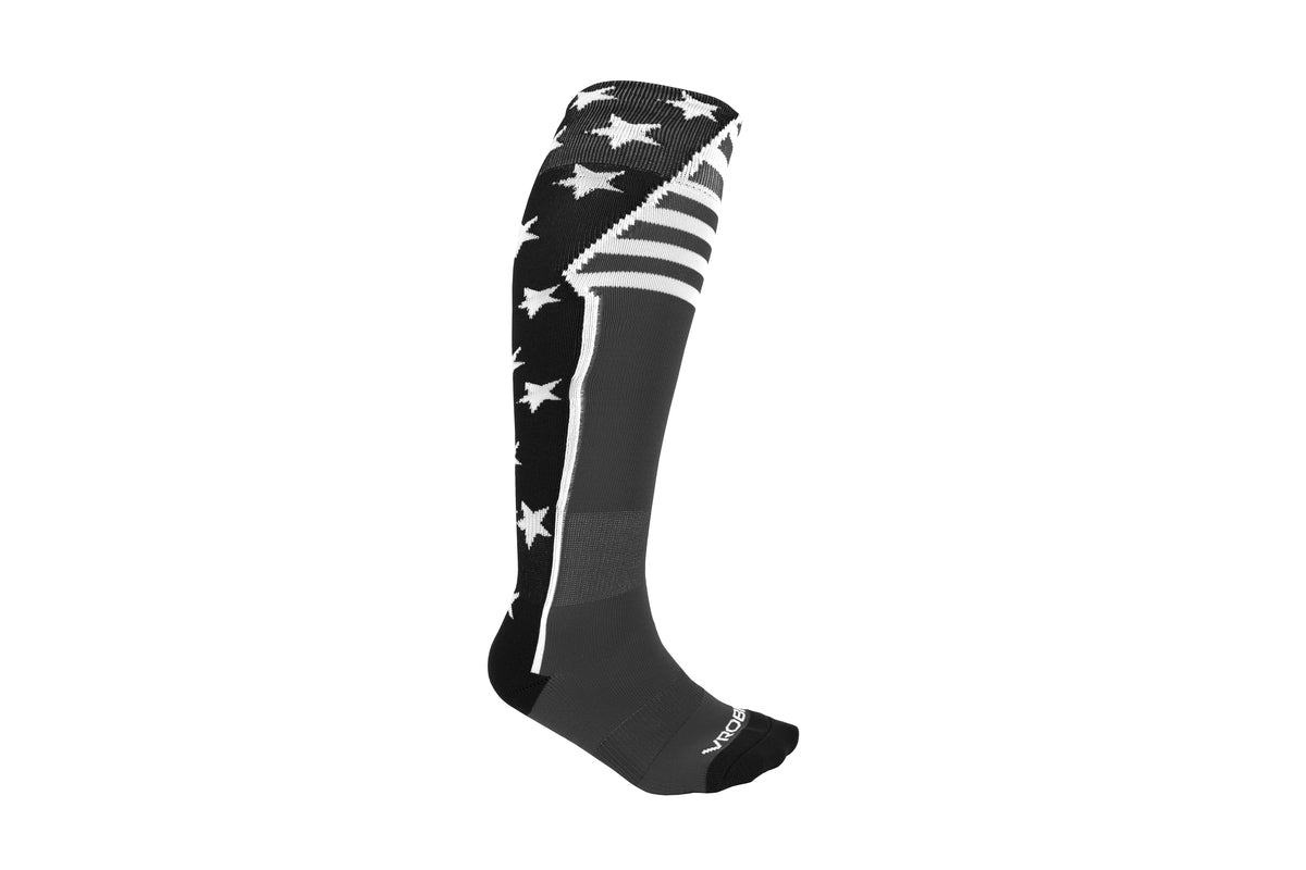 Grey Patriotic Baseball and Softball Sock